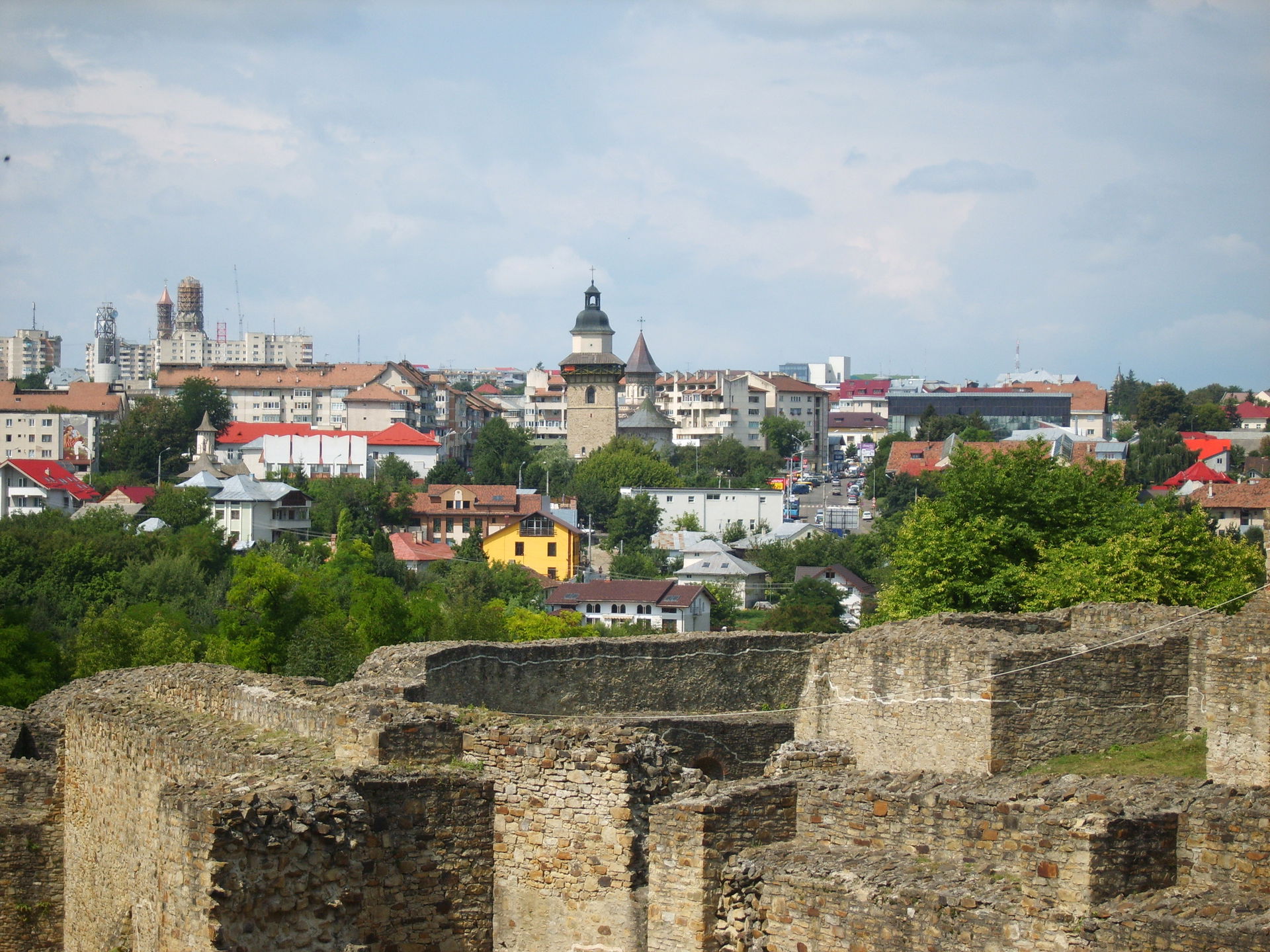 Seat Fortress of Suceava – walls on the west side and general v…