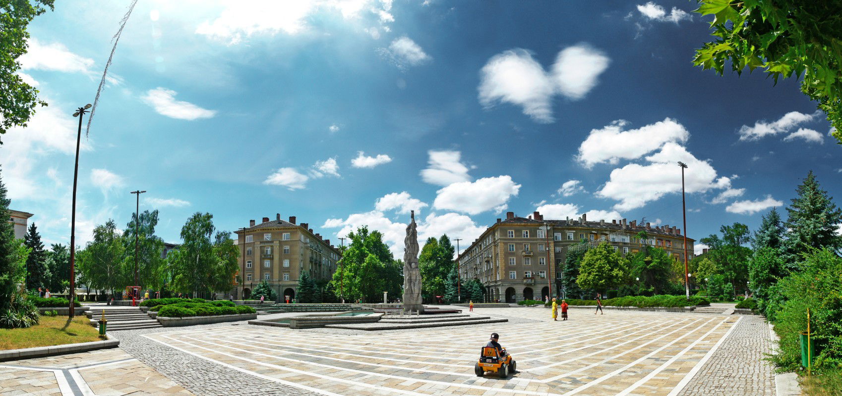 Druzhba Square in Dimitrovgrad, Bulgaria