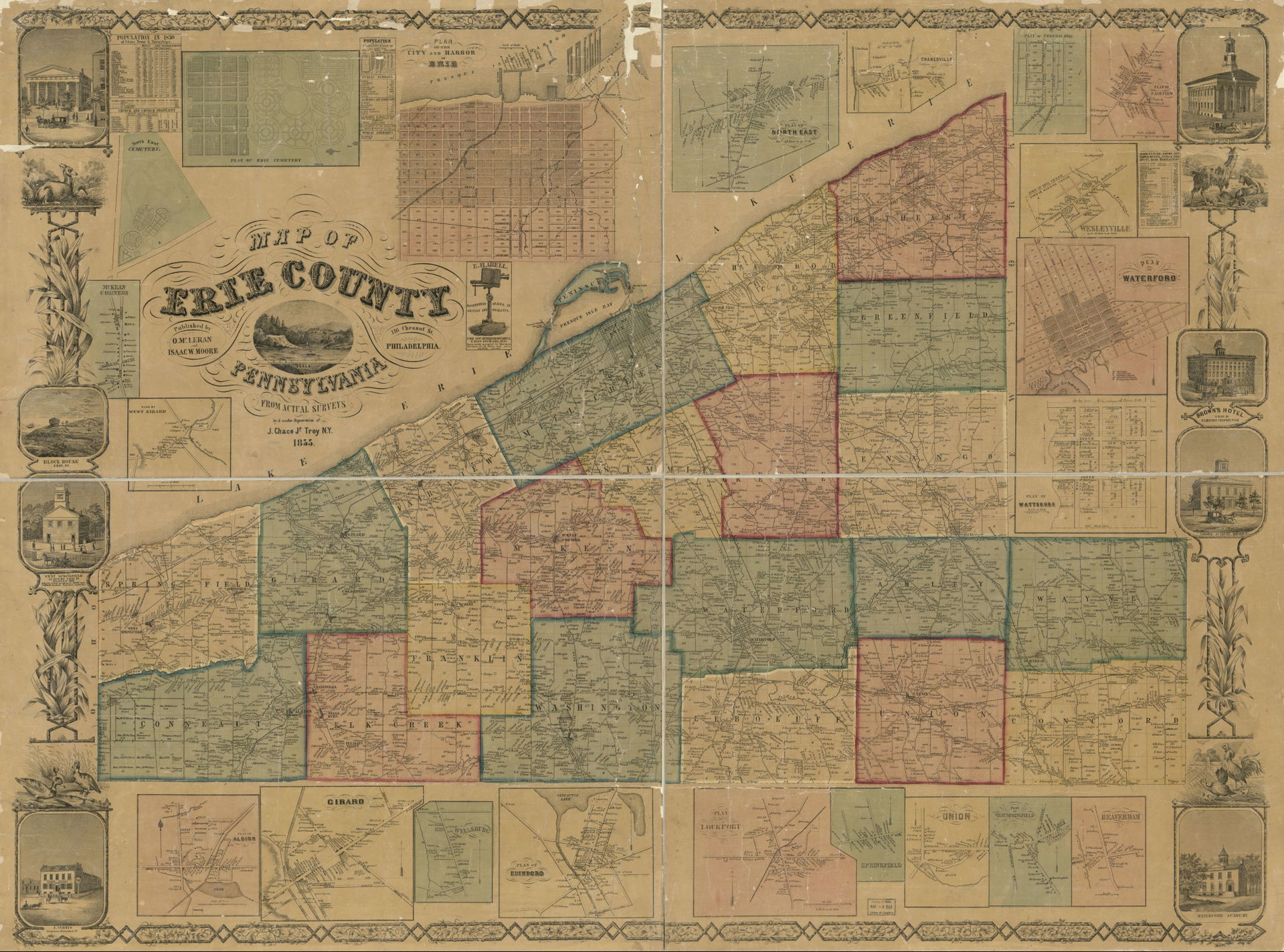General-content county map also showing rural buildings and hou…