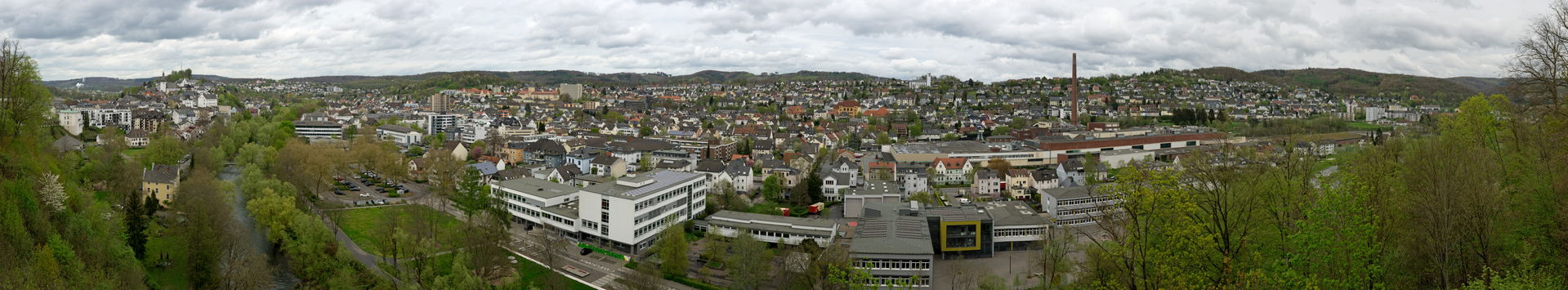 Panoramic view from Ehmsendenkmal over Arnsberg