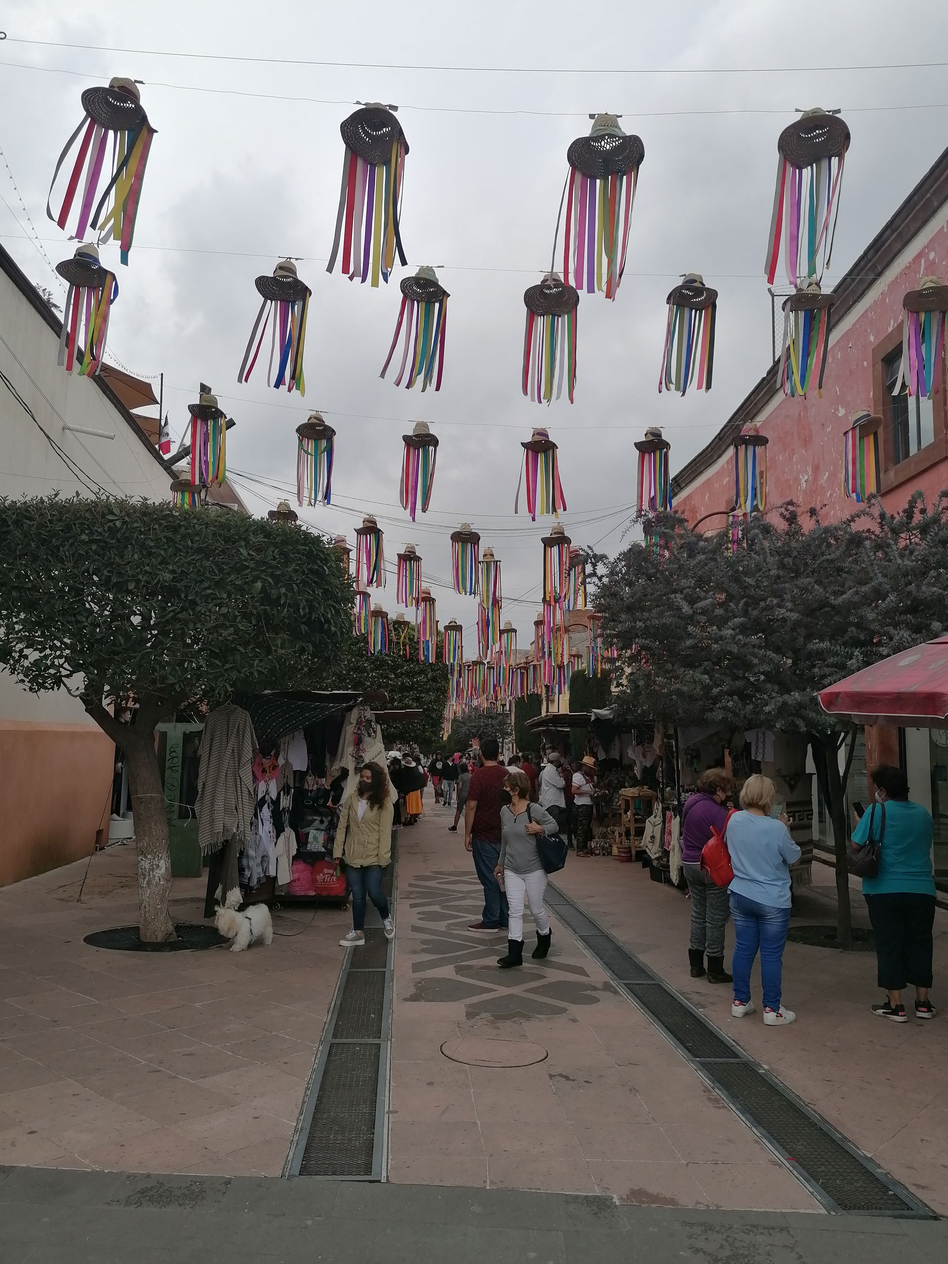 Calle adornada en Amealco, Querétaro