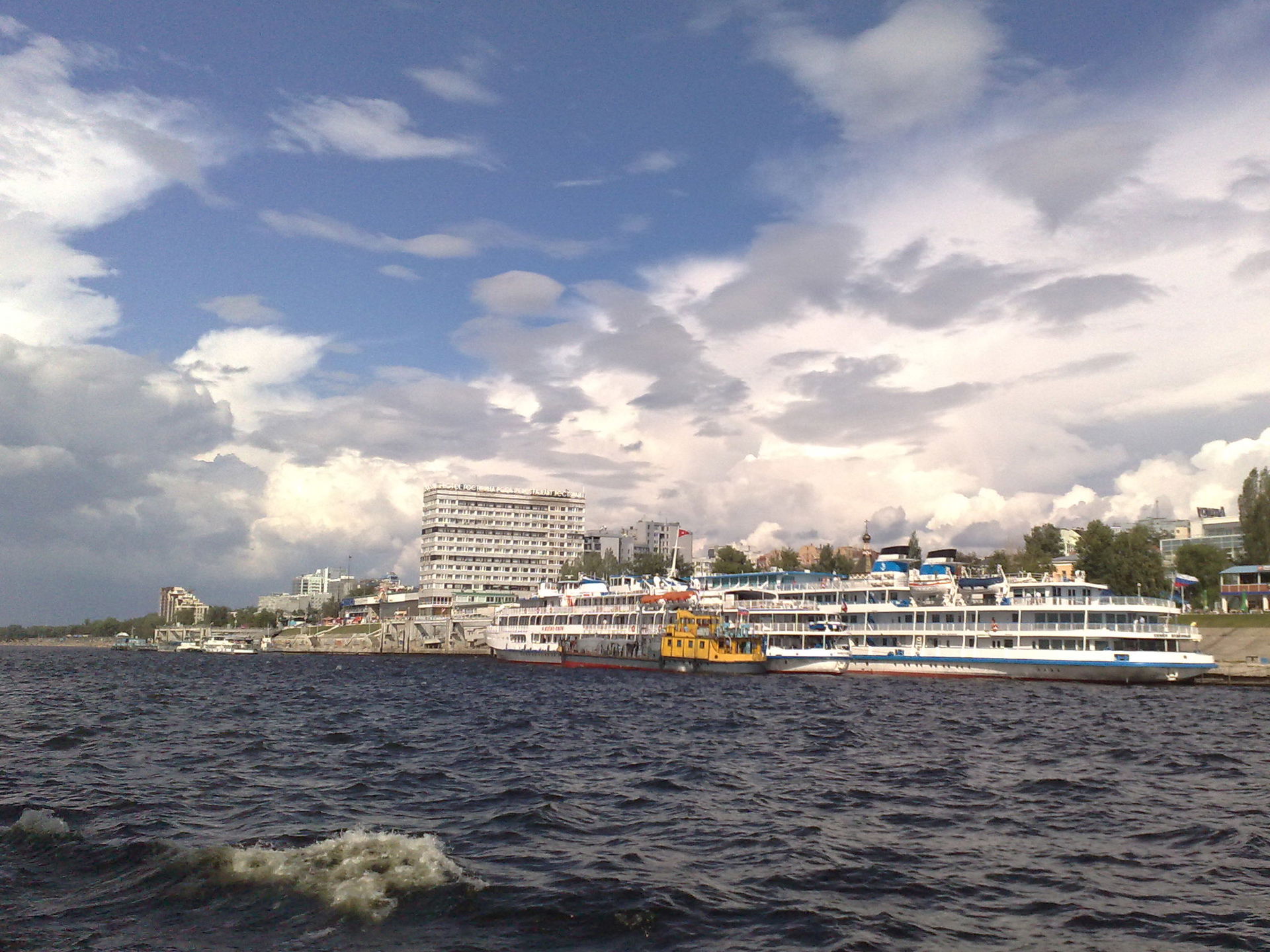 River cruise ship Semyon Budyonny in the Port of Samara, Samars…