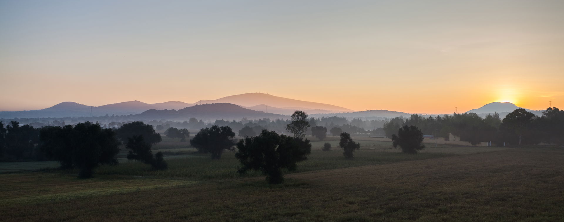 Sunrise landscape in Huitzila, Hidalgo, Mexico.