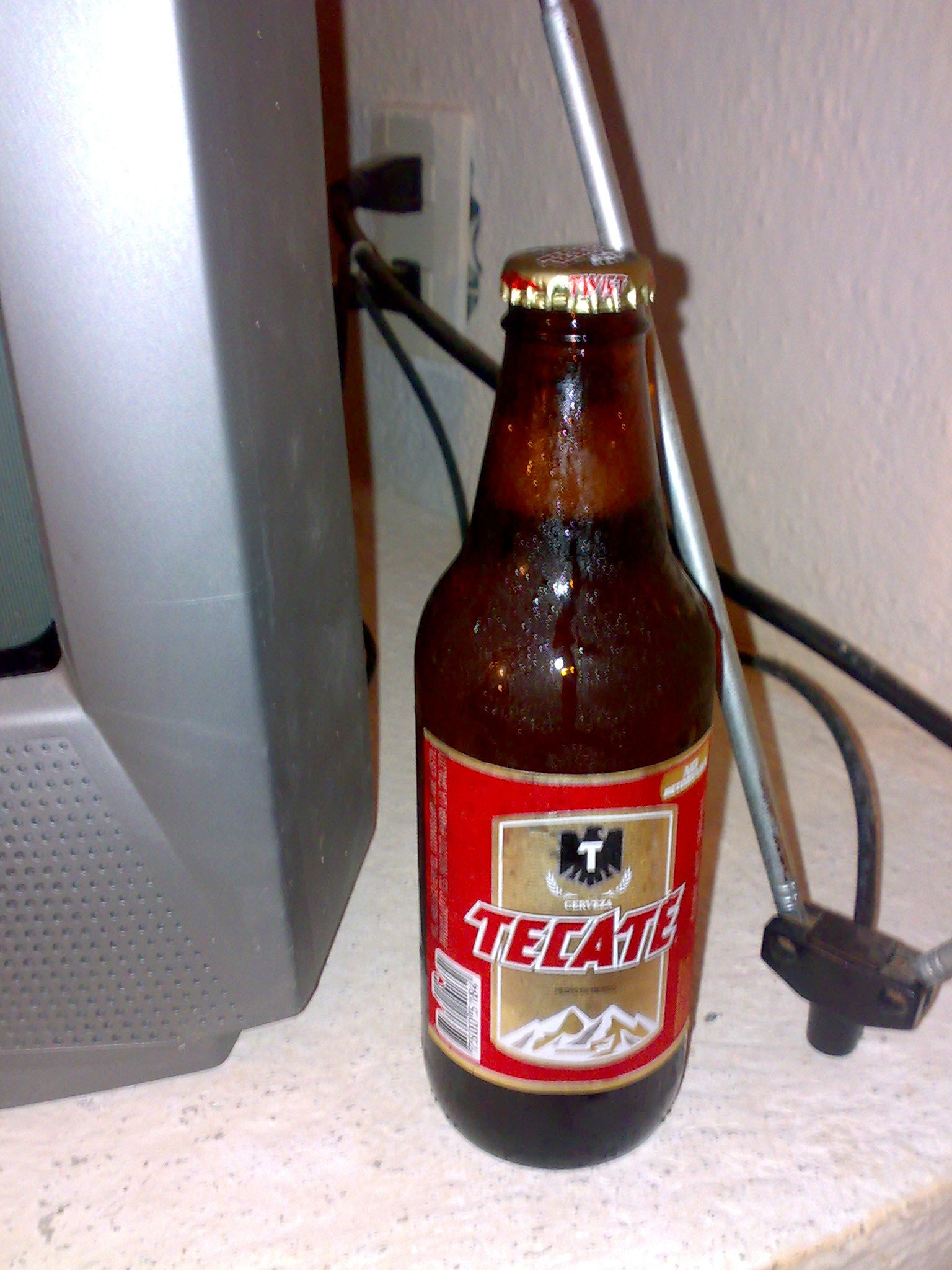 Tecate beer. Picture taken by me.