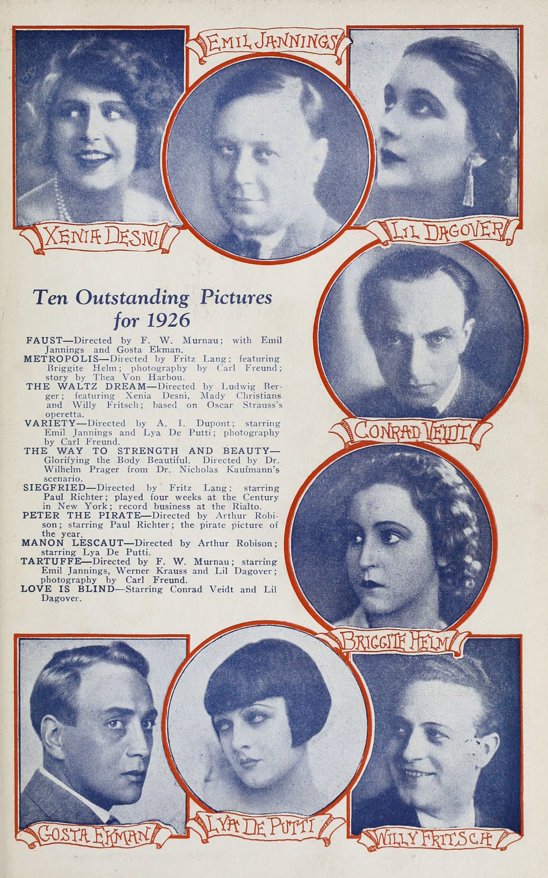 Advertisement for Ufa Films in the 1926 Film Yearbook.  The ad …
