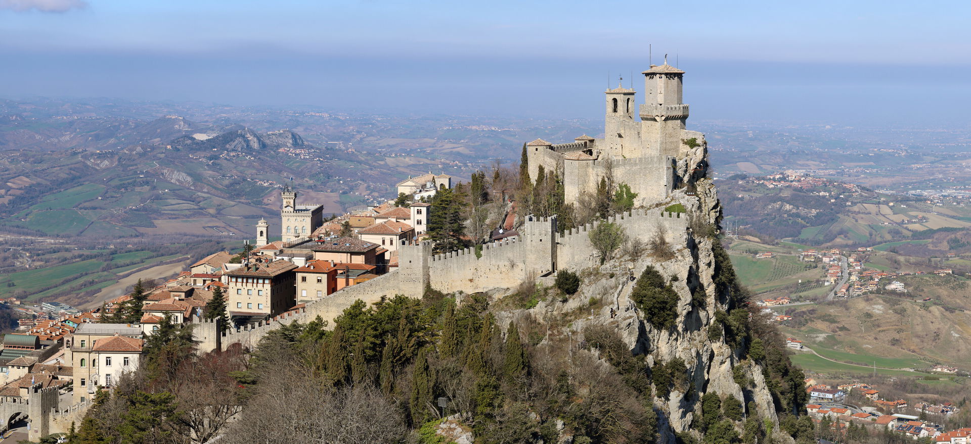 The Guaita fortress is situated on the top of the Città di San …