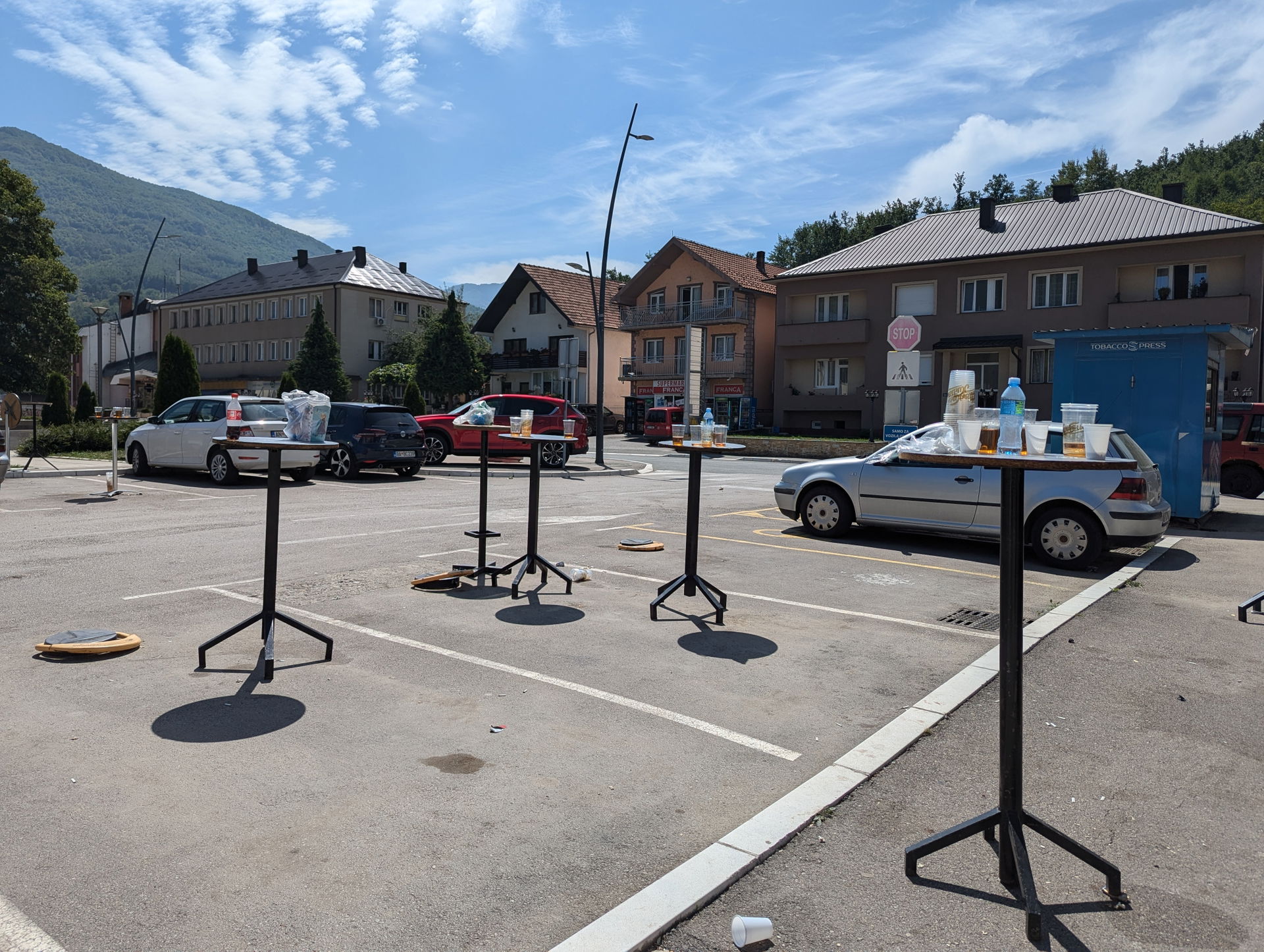Andrijevica central square, morning after the city fest
