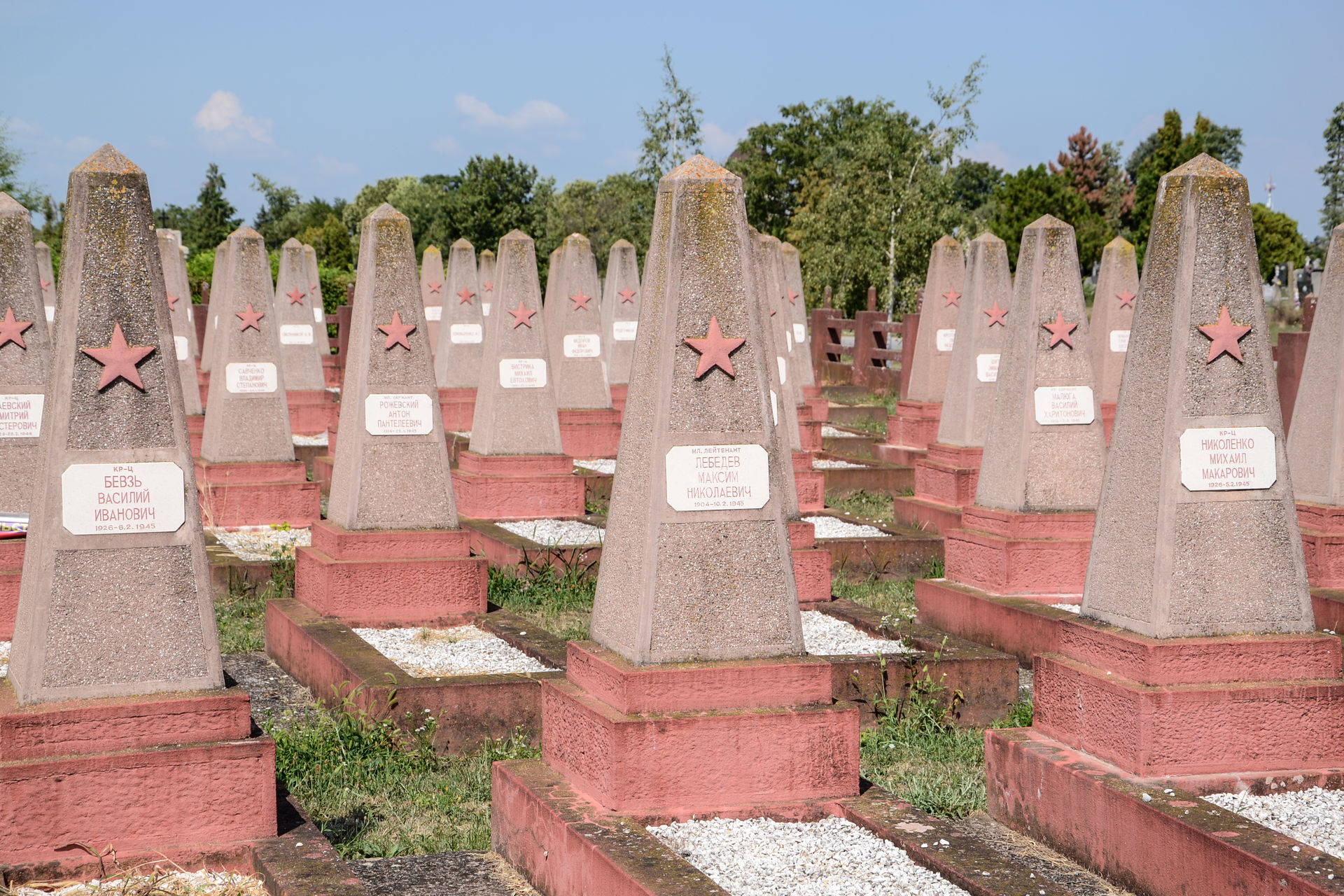 Soviet cemetery in Sombor (Zombor), Serbia