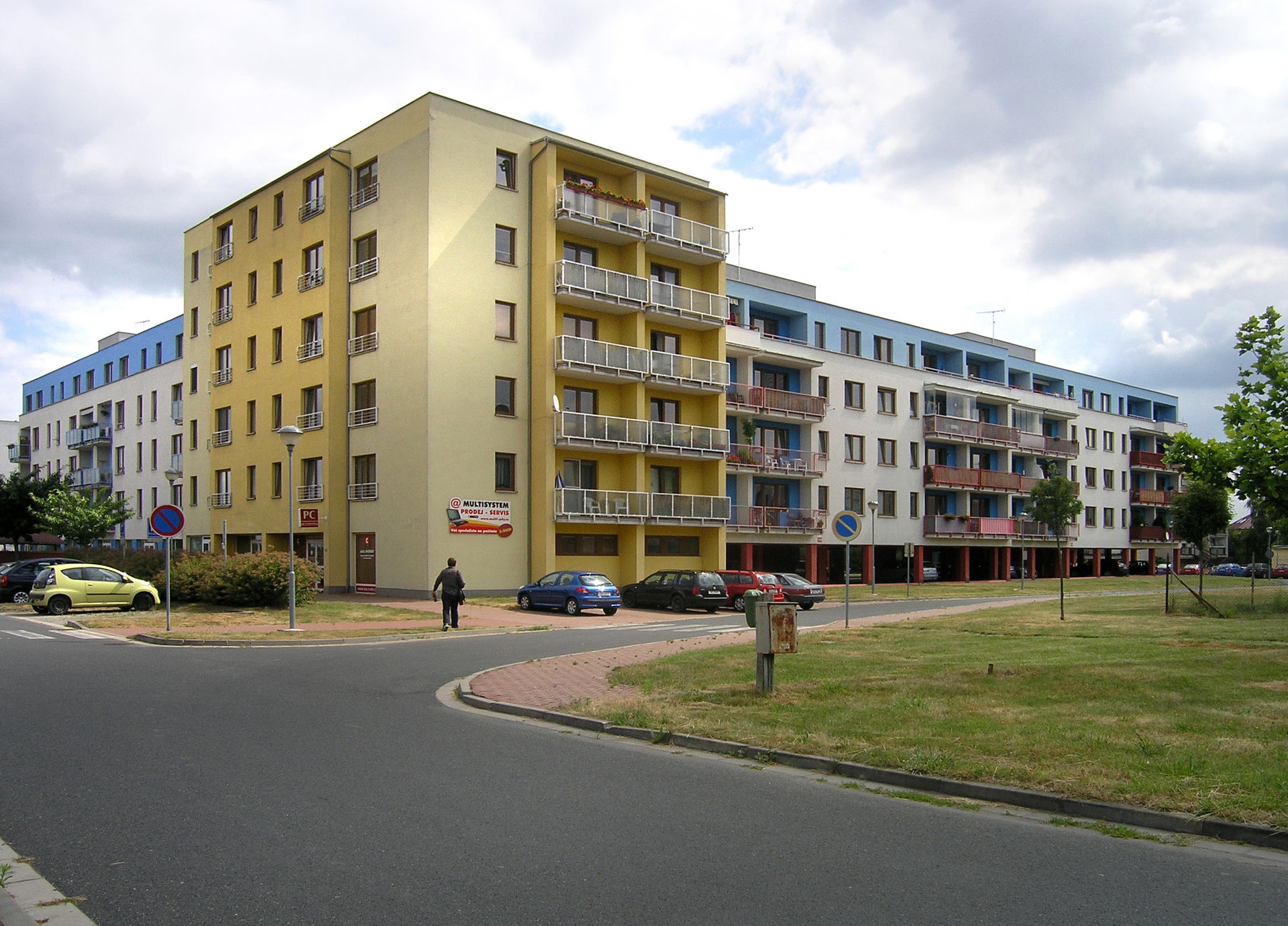 Čechova street in Žižkovo Předměstí, part of Poděbrady, Czech R…