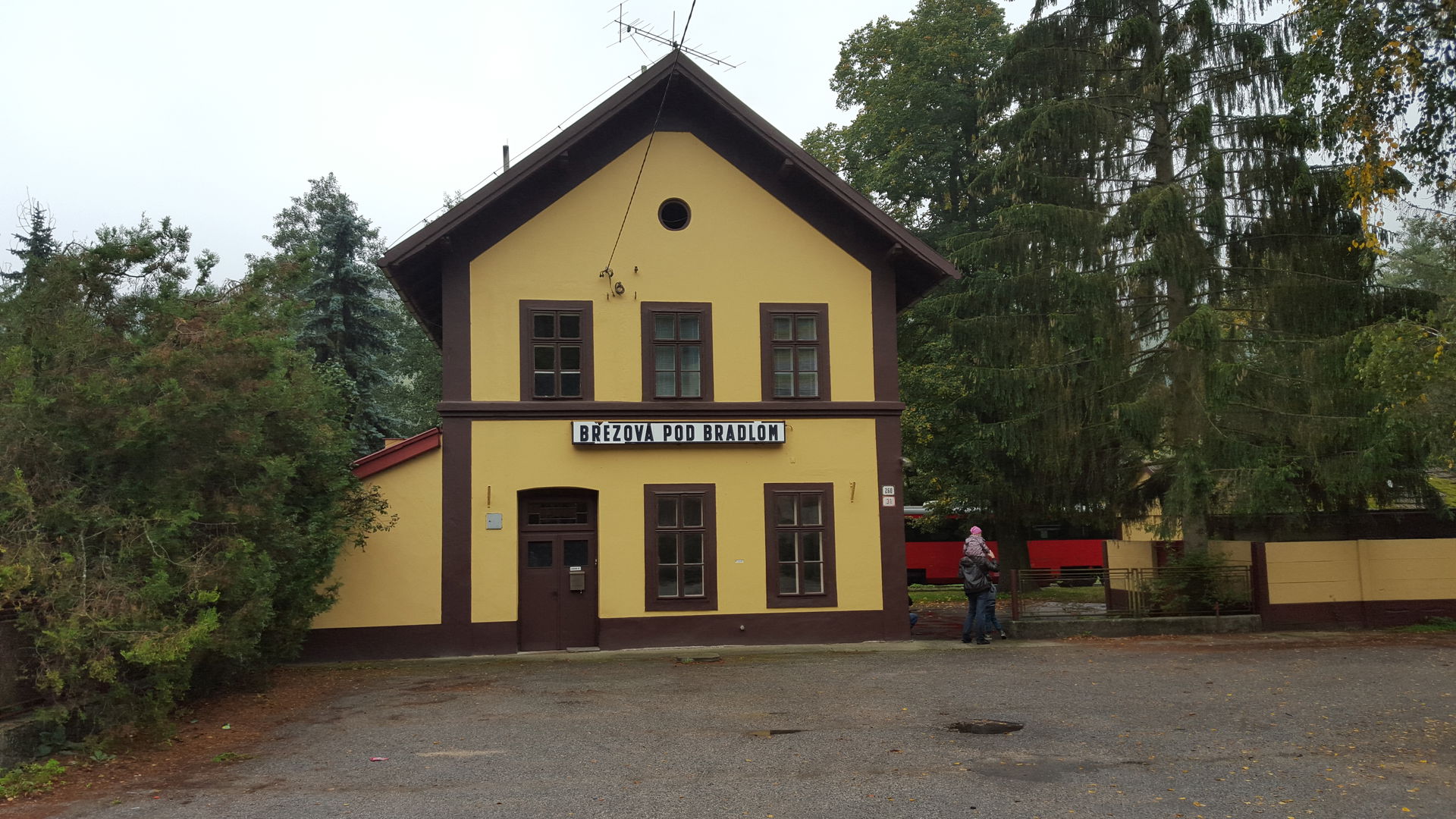 Train station in Brezová pod Bradlom, the terminus of a route f…