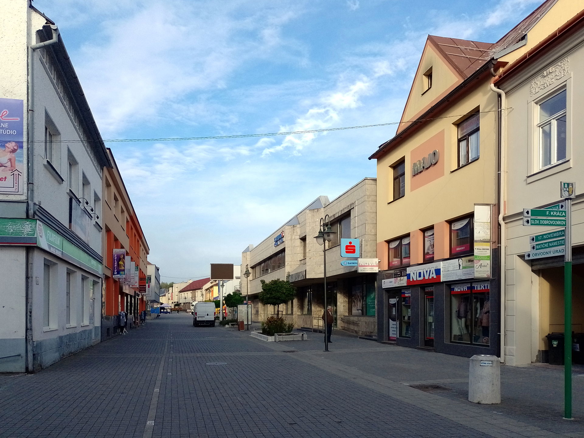 Palárikova Street (the main pedestrian zone) in Čadca, Slovakia
