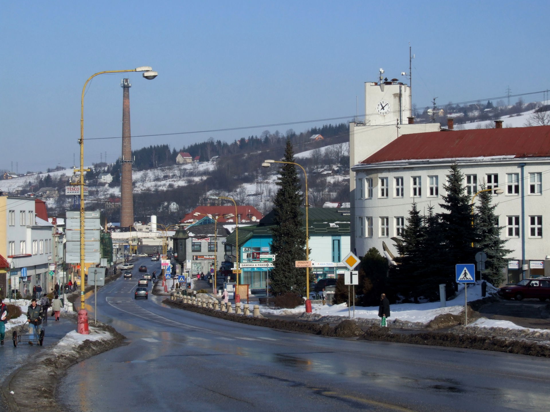 Čadca (Tschadsa, Csaca), Slovakia - city center