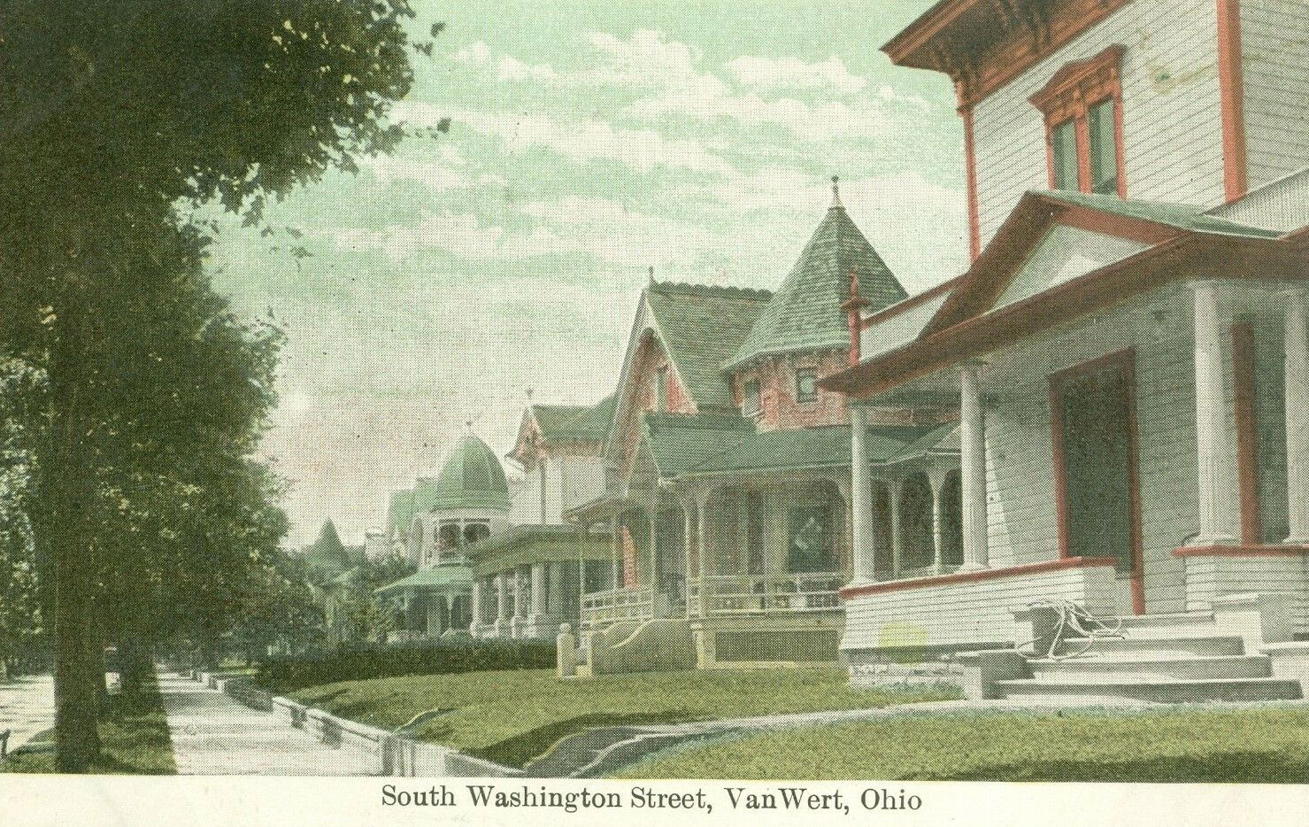 613-621 South Washington Street, Van Wert, Ohio on a real photo…