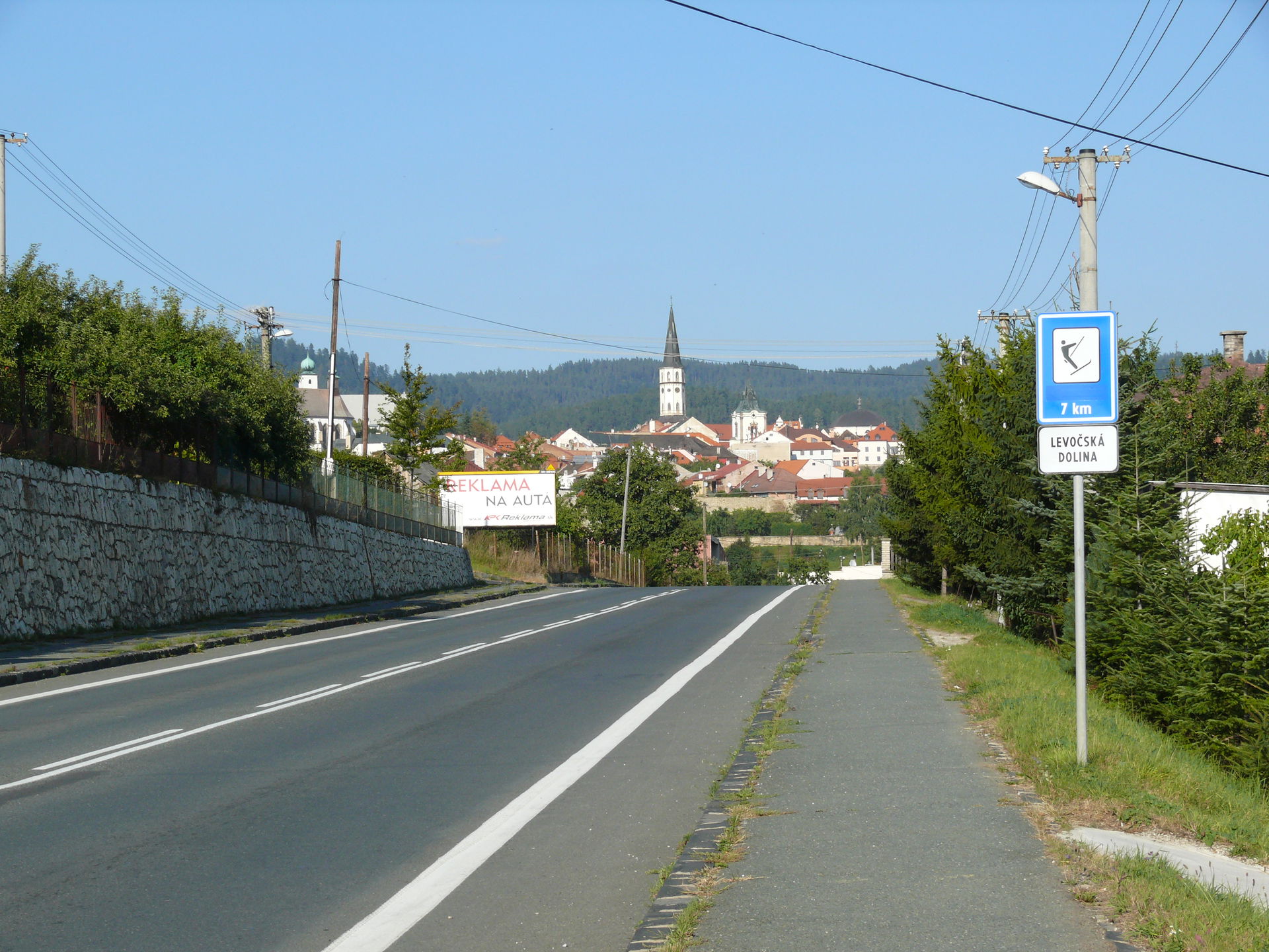 I/18 road, Popradská road, Levoča, Slovakia.