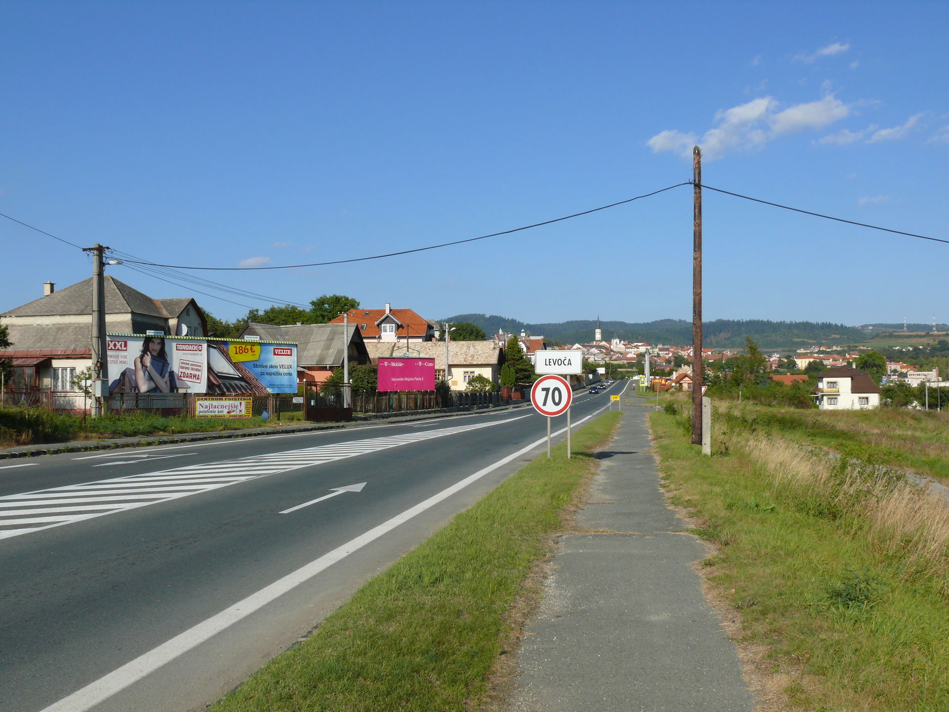 I/18 road, Popradská road, Levoča, Slovakia.