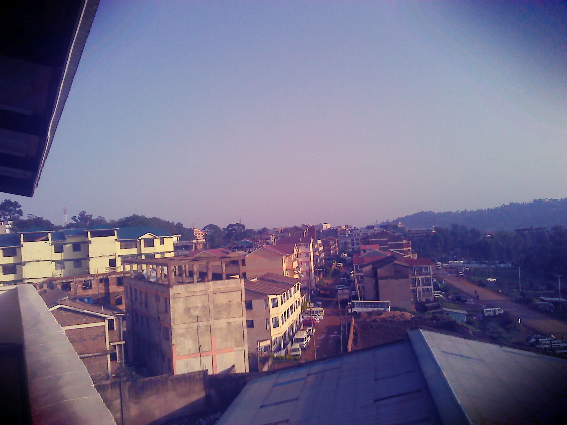 View of flats from balcony of Kisii University College Town Cam…