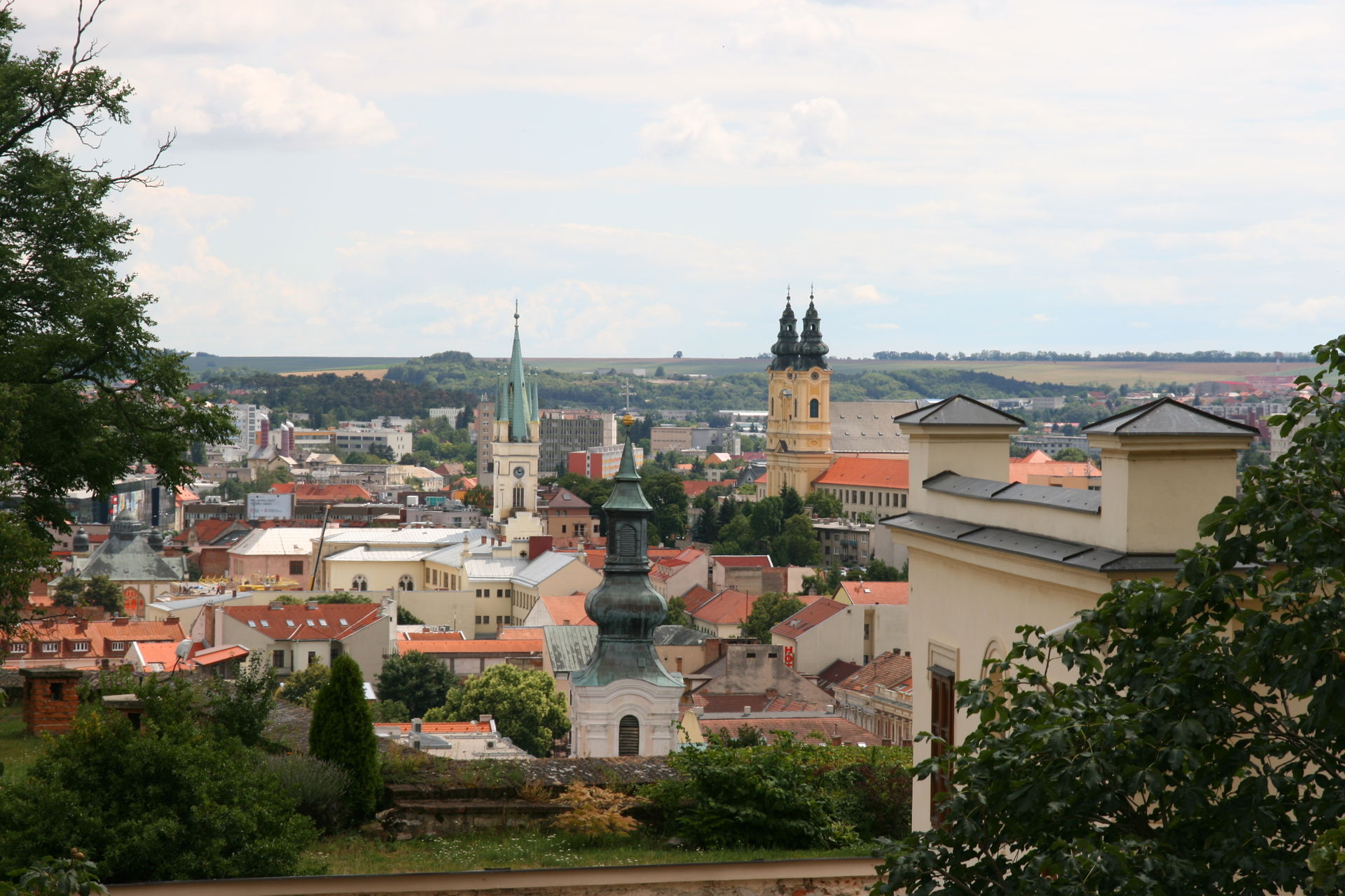 Panorama of Nitra (Slovakia).