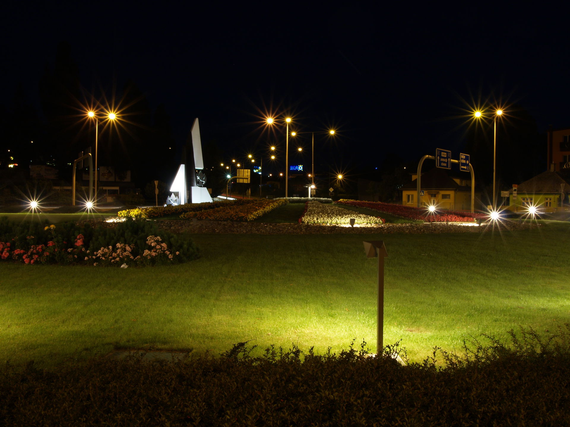 Poprad at night, Slovakia, August 2013.