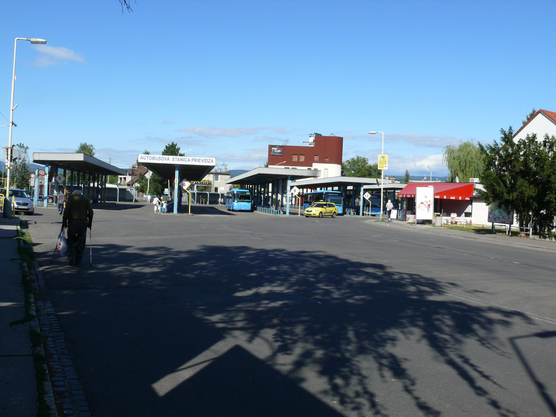 Bus station in Prievidza, Slovakia.