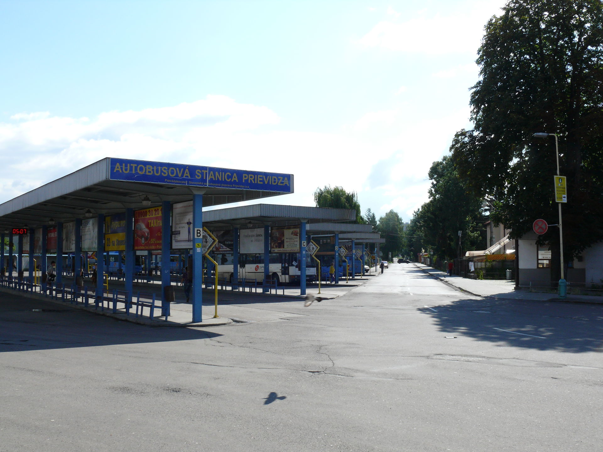 Bus station in Prievidza, Slovakia.