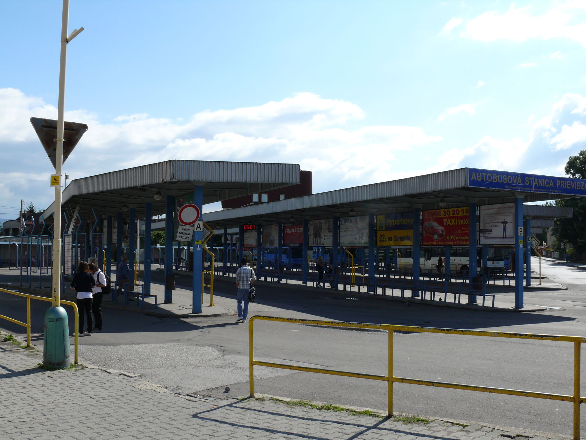 Bus station in Prievidza, Slovakia.