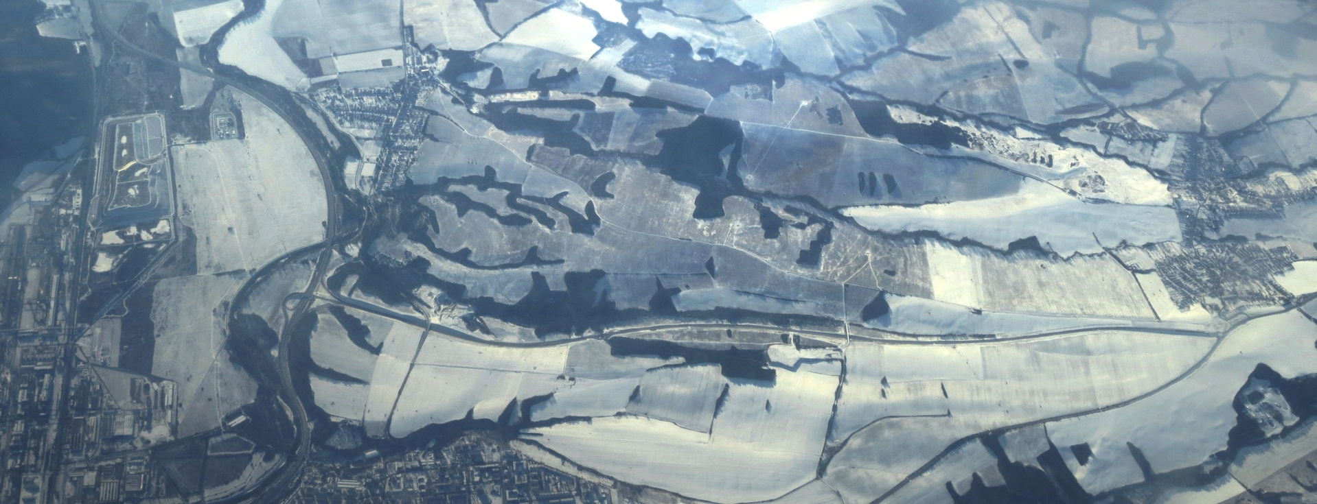 Aerial view over the Žiar nad Hronom city, With the large alumi…