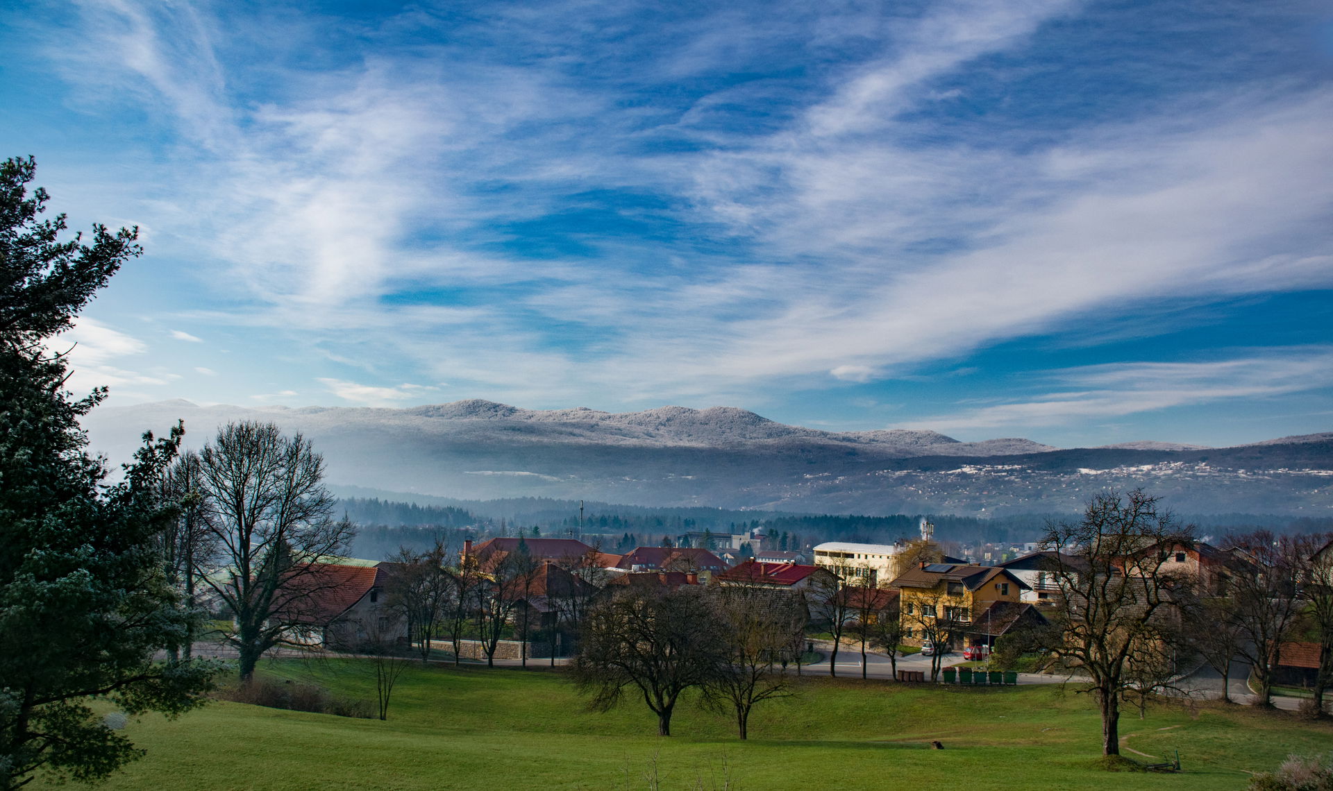 View of Črnomelj from its highest point on the NOB (Narodnoosvo…
