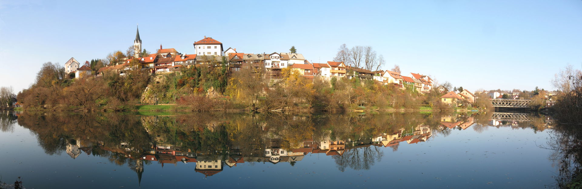 Breg, Novo mesto, Slovenija; panoramic photo