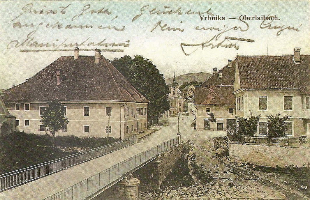 Razglednica Vrhnike.