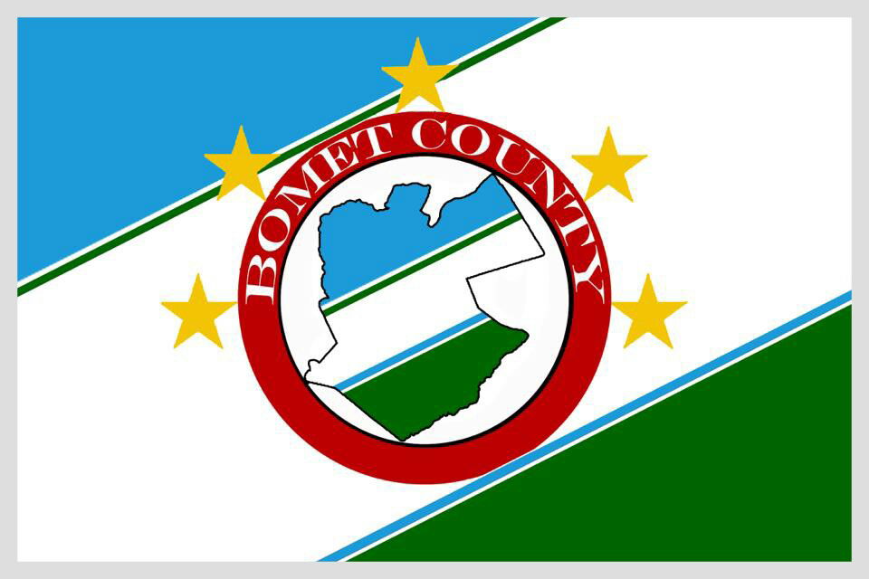Flag of Bomet County w/ distinct border