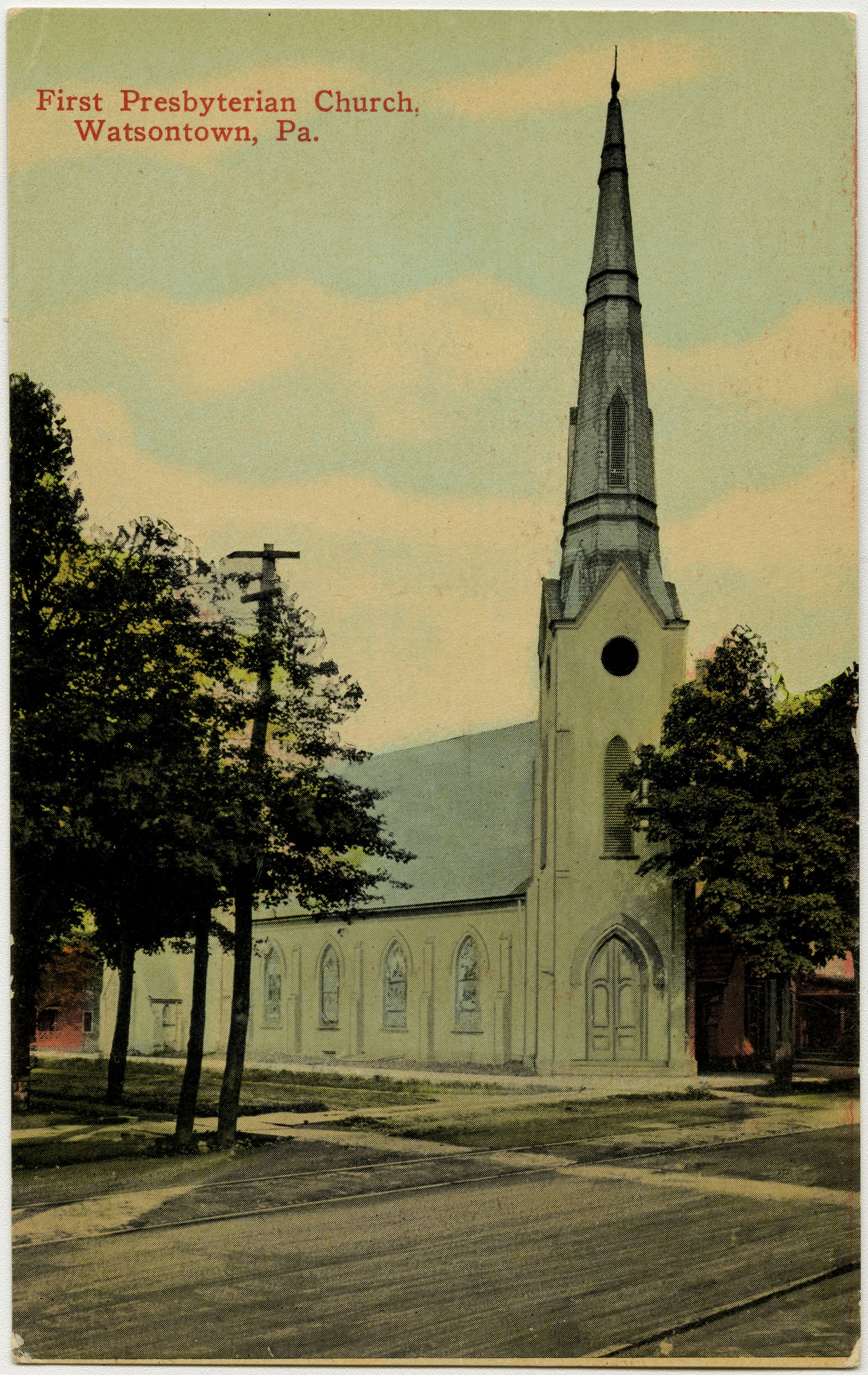First Presbyterian Church in Watsontown, Pennsylvania from a pr…