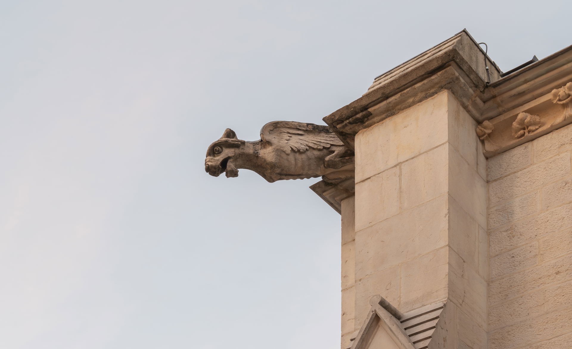 Gargoyle of the Saint Hippolytus church in Thonon-les-Bains, Ha…