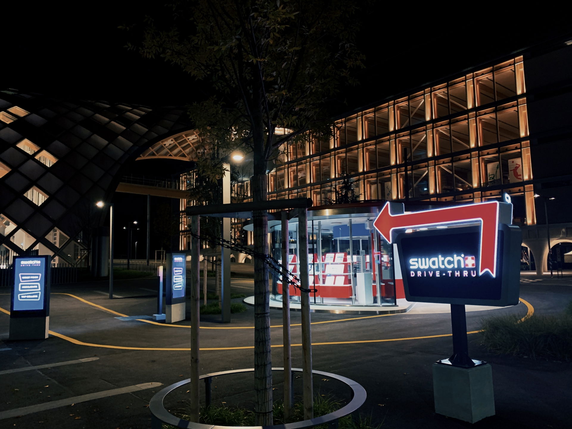 Swatch's drive-thru-store is located next to it’s the headquart…