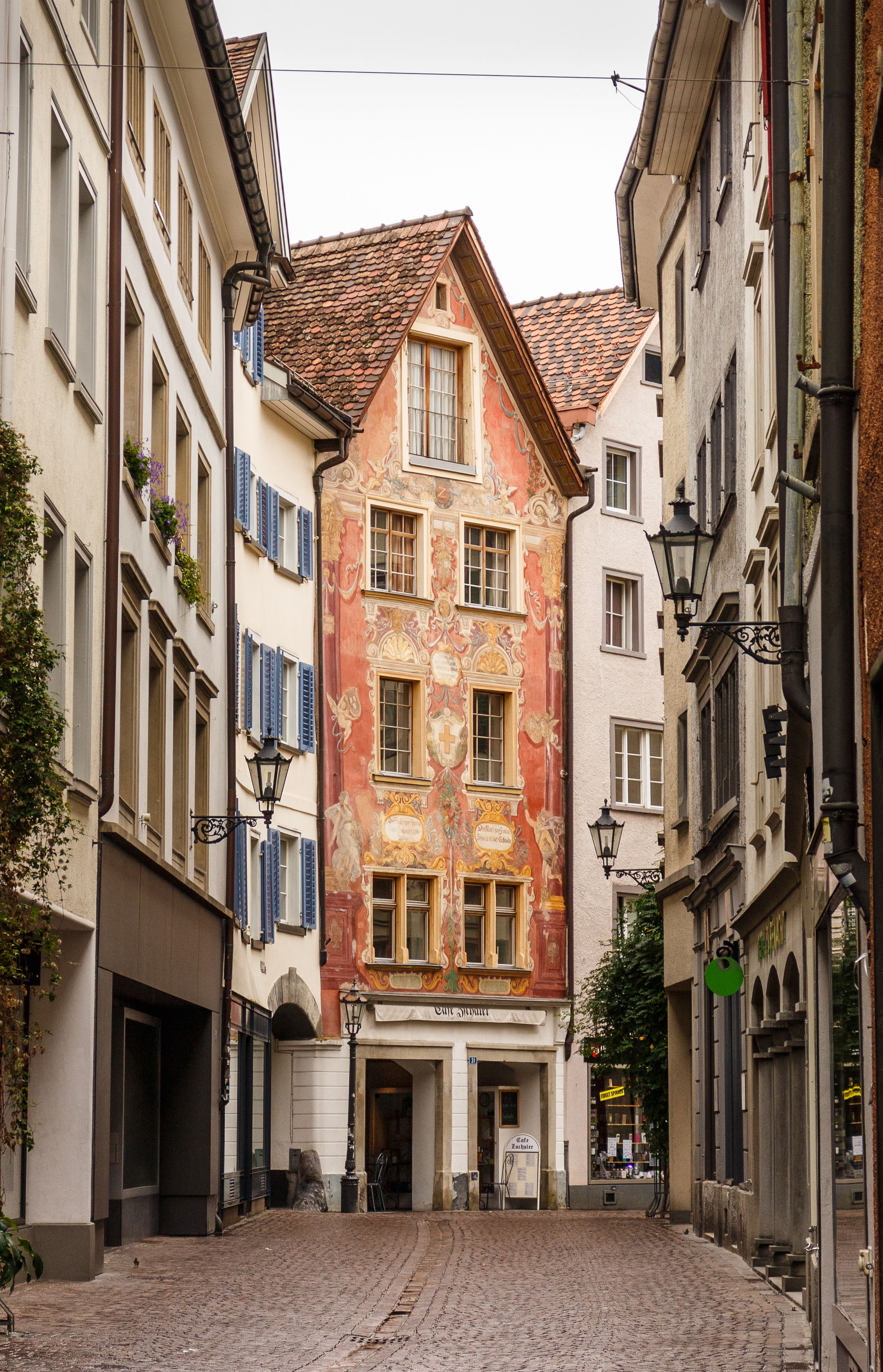 Chur in Graubünden (Switzerland). Chur in Graubünden. Streets a…