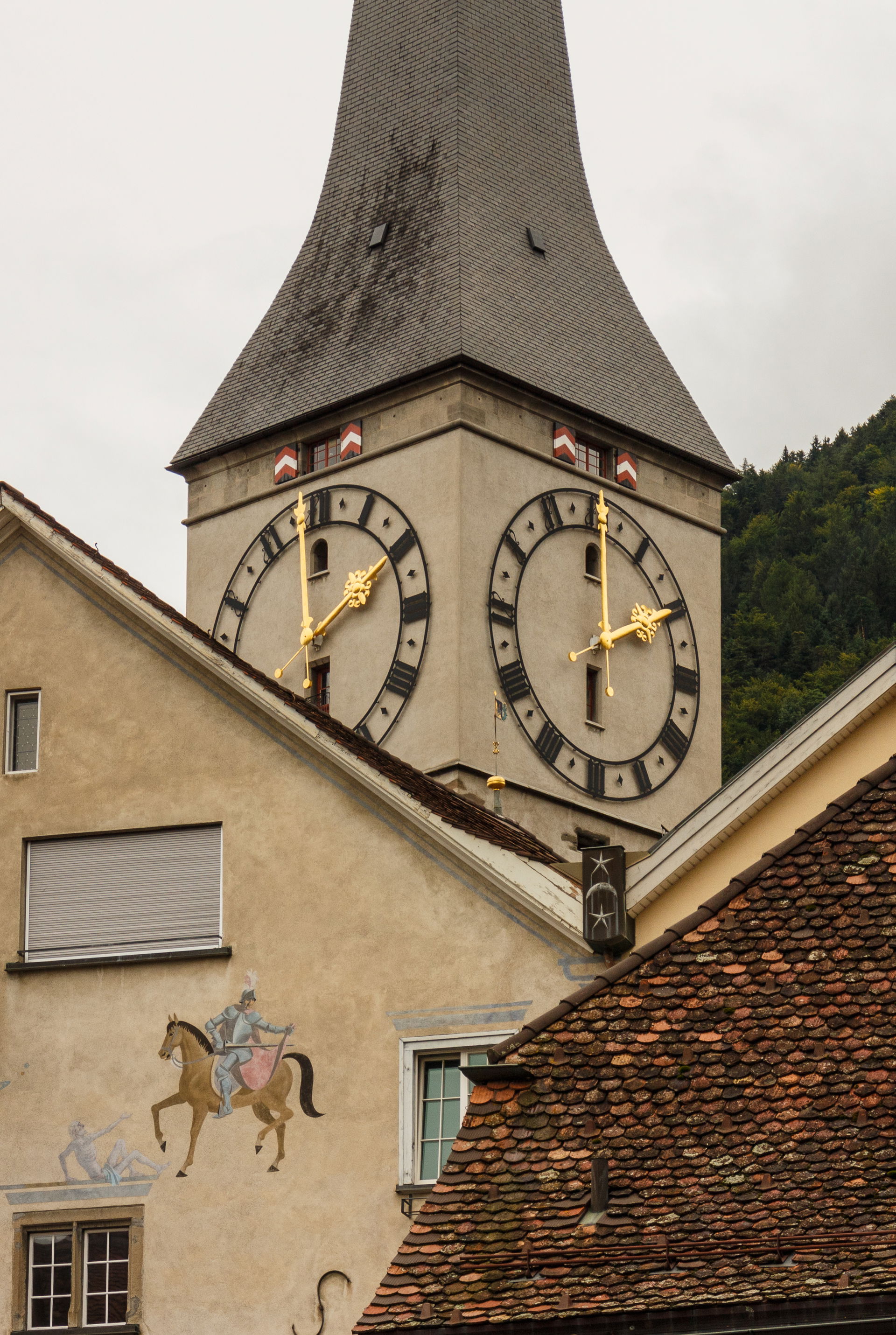 Chur in Graubünden (Switzerland). Church St. Martin.