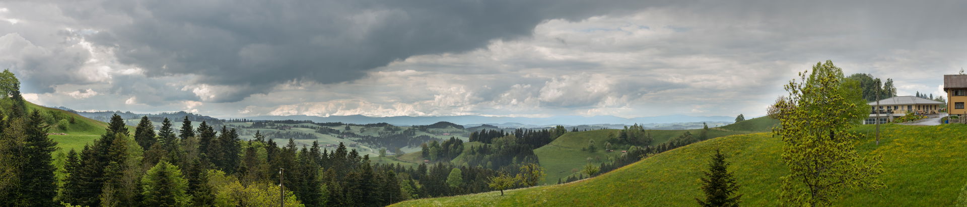 Landscape panorama at Hergiswil near Willisau, canton Lucerne, …