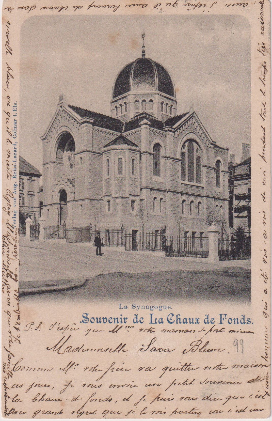 Postcard from Esther Müller to the seamstress Sara Blum in Altk…