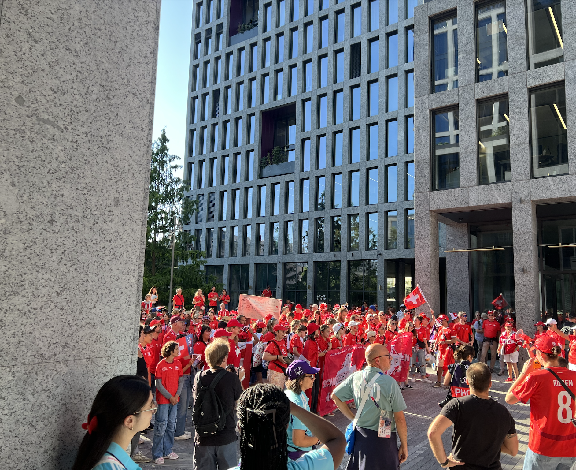 Euro 2025 game between Finland and Switzerland in Geneva on Jul…