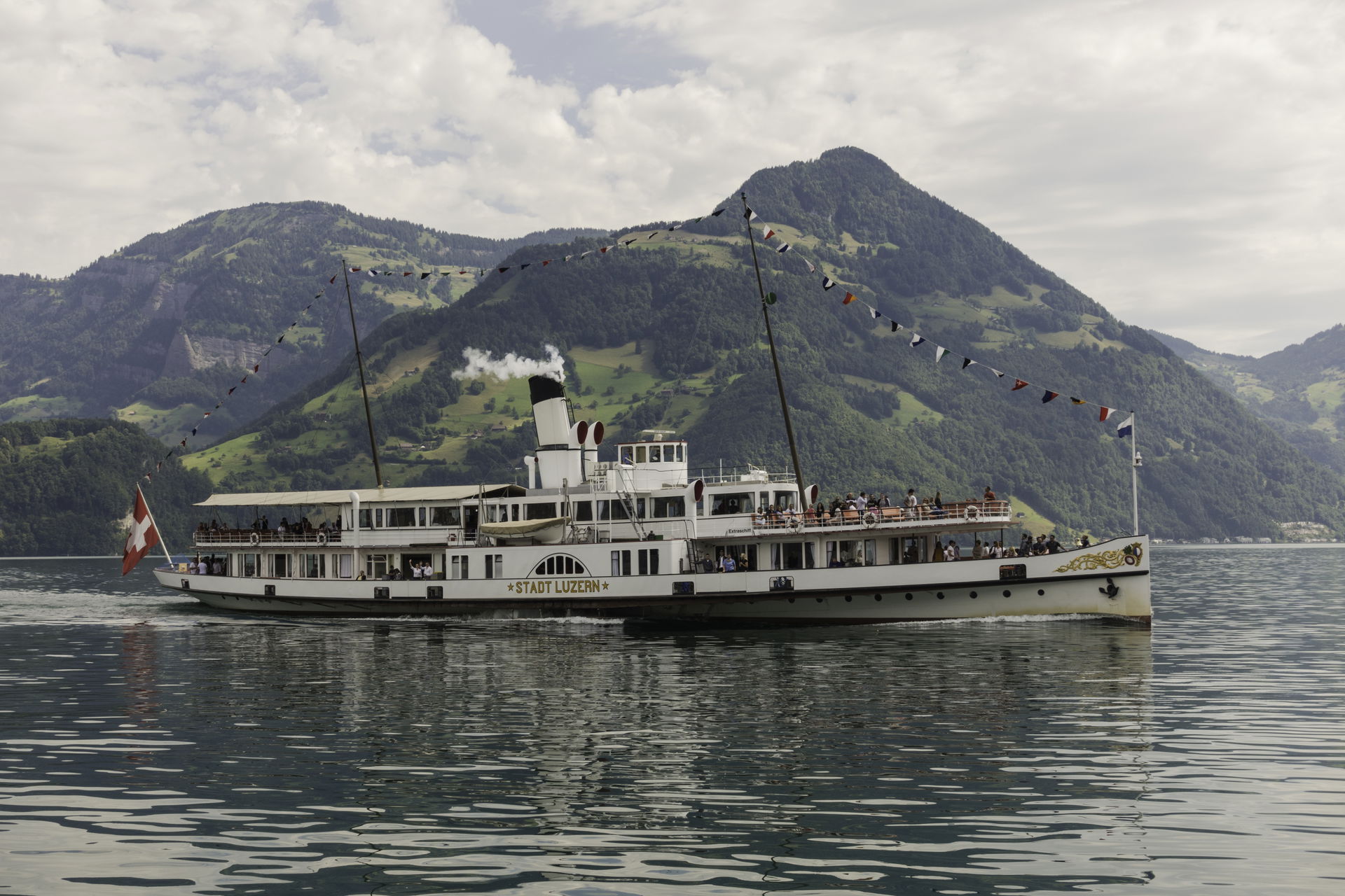 The Paddle Steamer "Stadt Luzern" ("City of Lucerne", year of c…