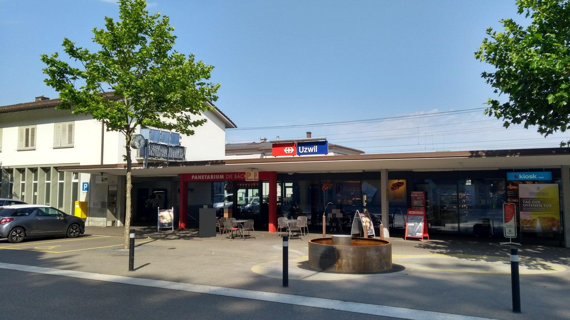 Uzwil railway station in Uzwil, Switzerland.