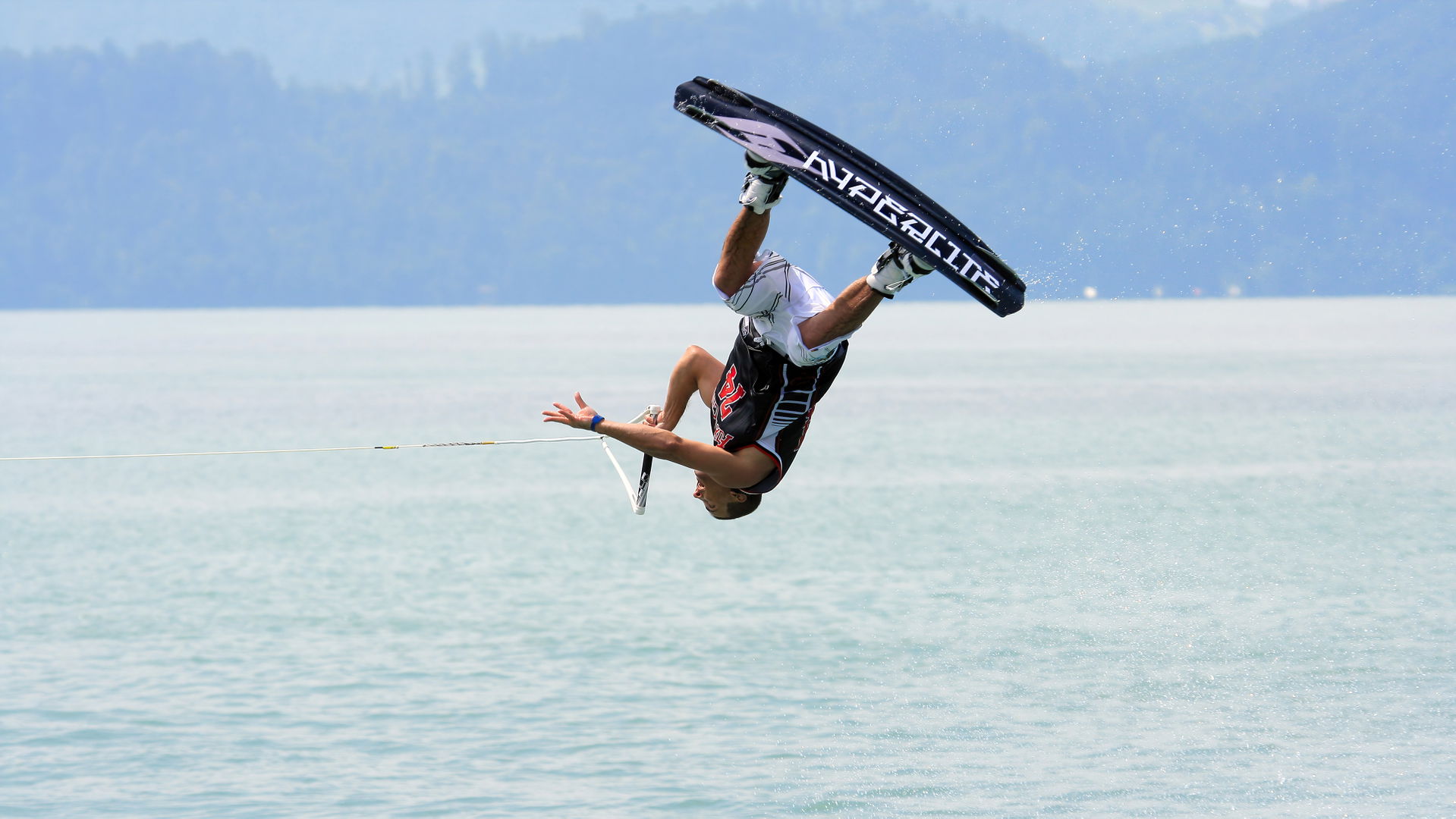 Wakeboarder, Boardstock Festival in Zug, Switzerland, 2008.