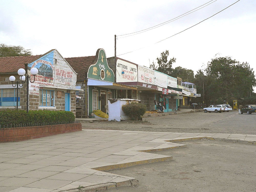 Shops along main street Nanyuki, Kenya