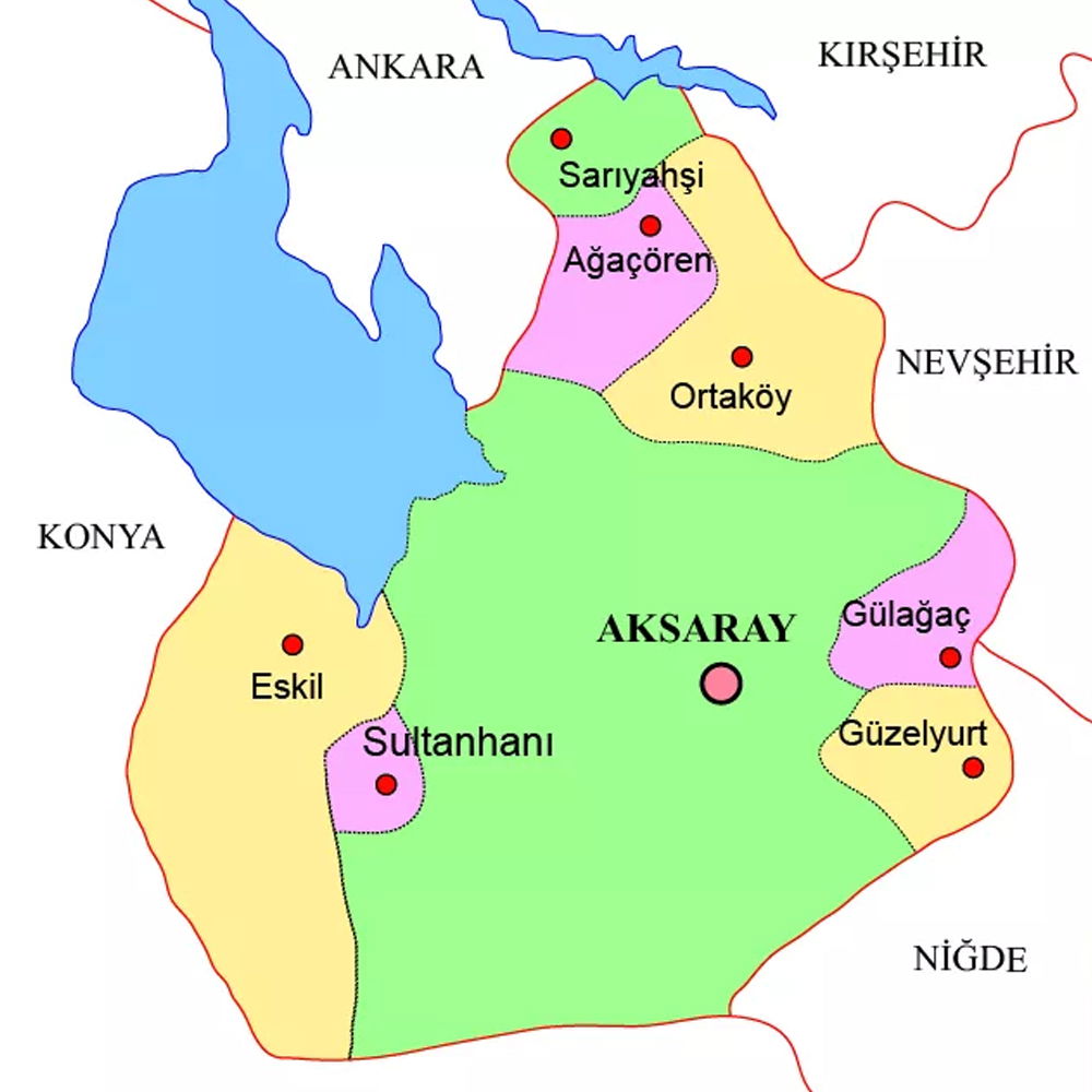 Aksaray Province Map