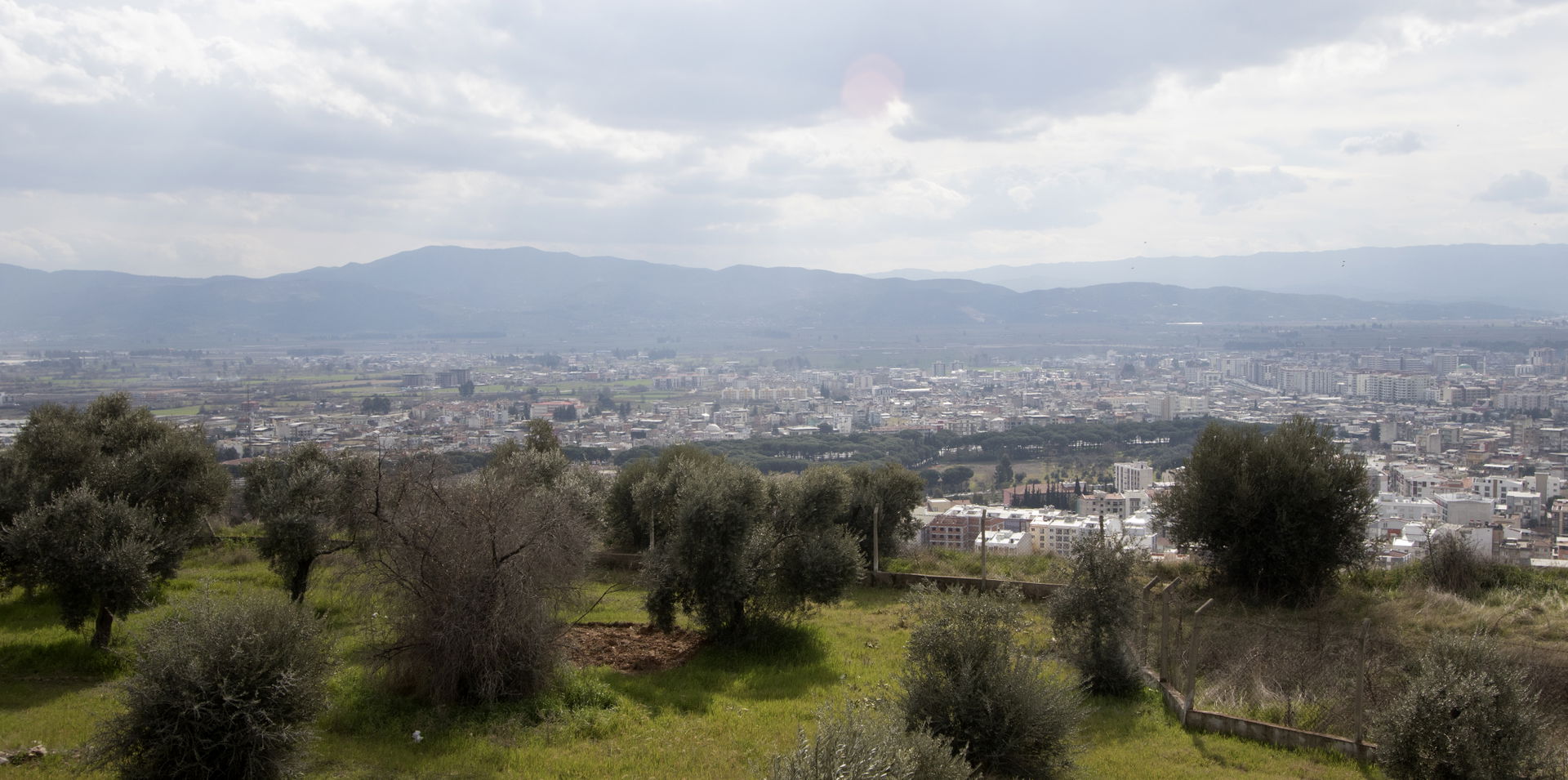 A partial view of the eastern side of Aydın city from the Adnan…