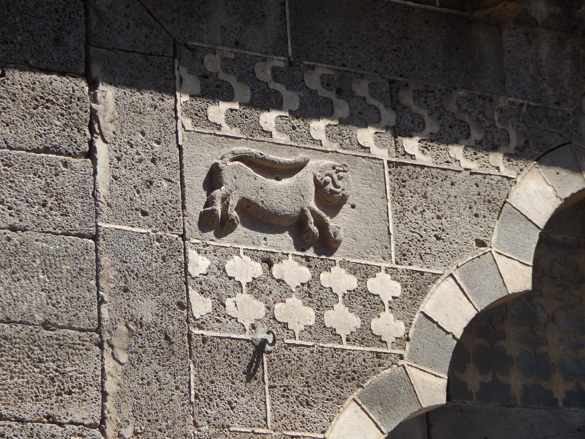 Relief of a lion.