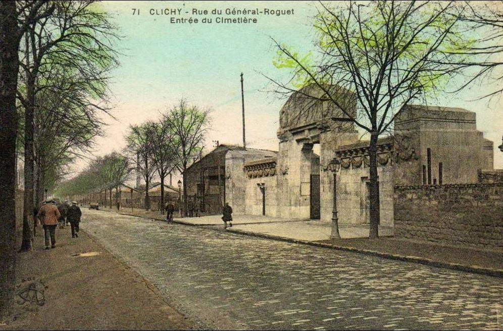 Clichy-sur-Seine.Rue du Général-Roguet.Entrée du cimetière