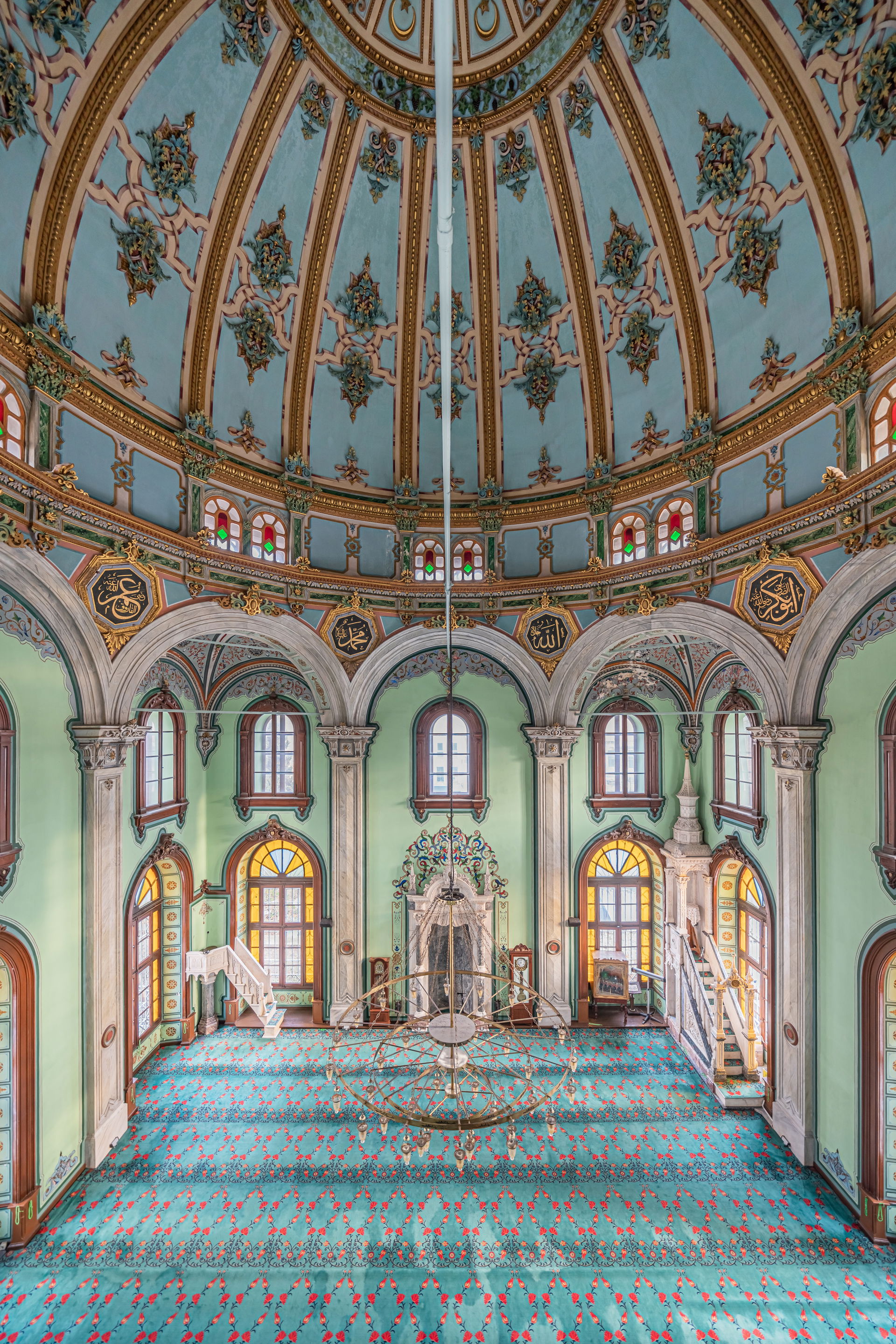 Interior of Salepçioğlu Mosque in Izmir, Turkey