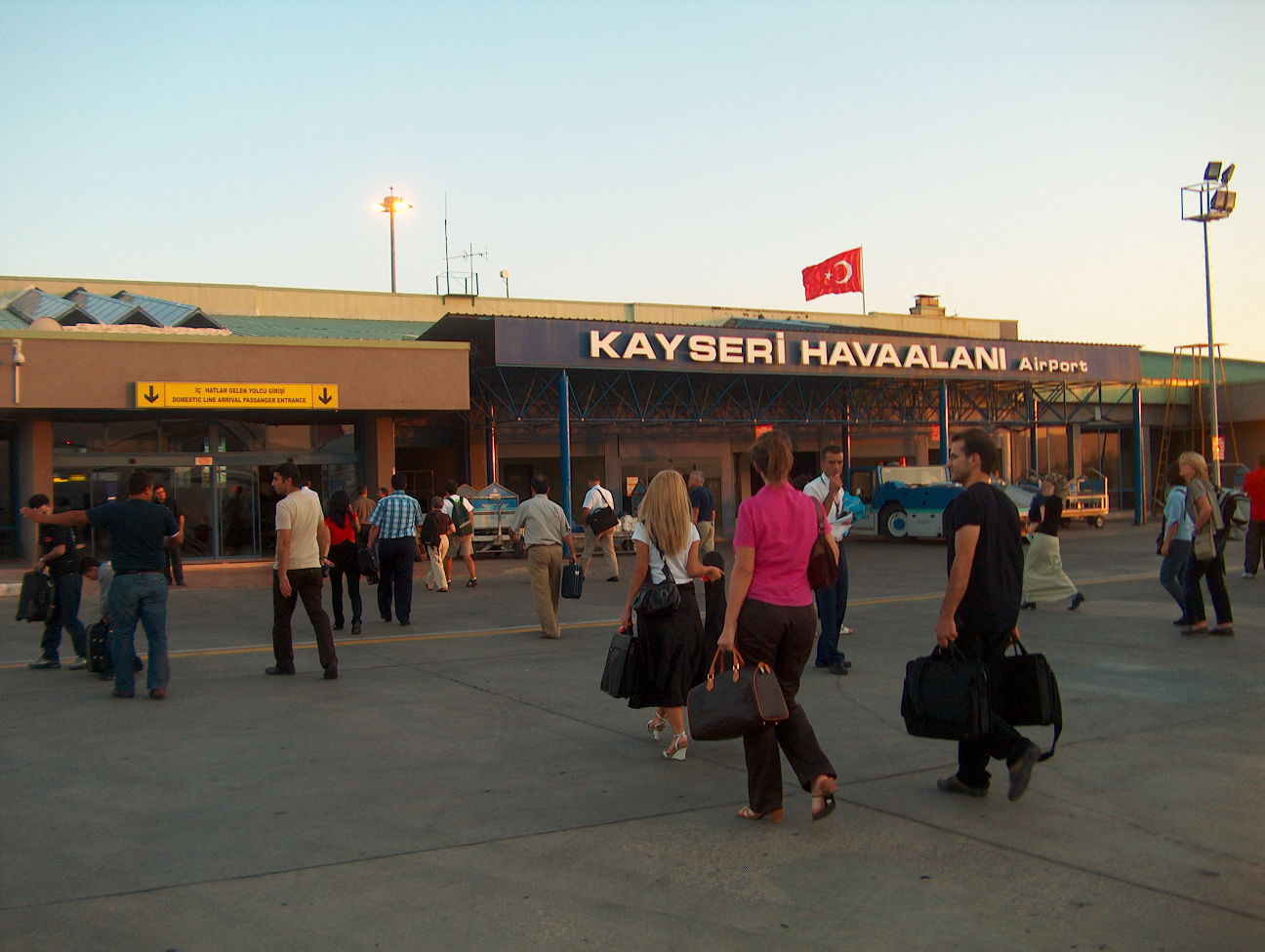 Erkilet Airport, photo taken shortly after landing