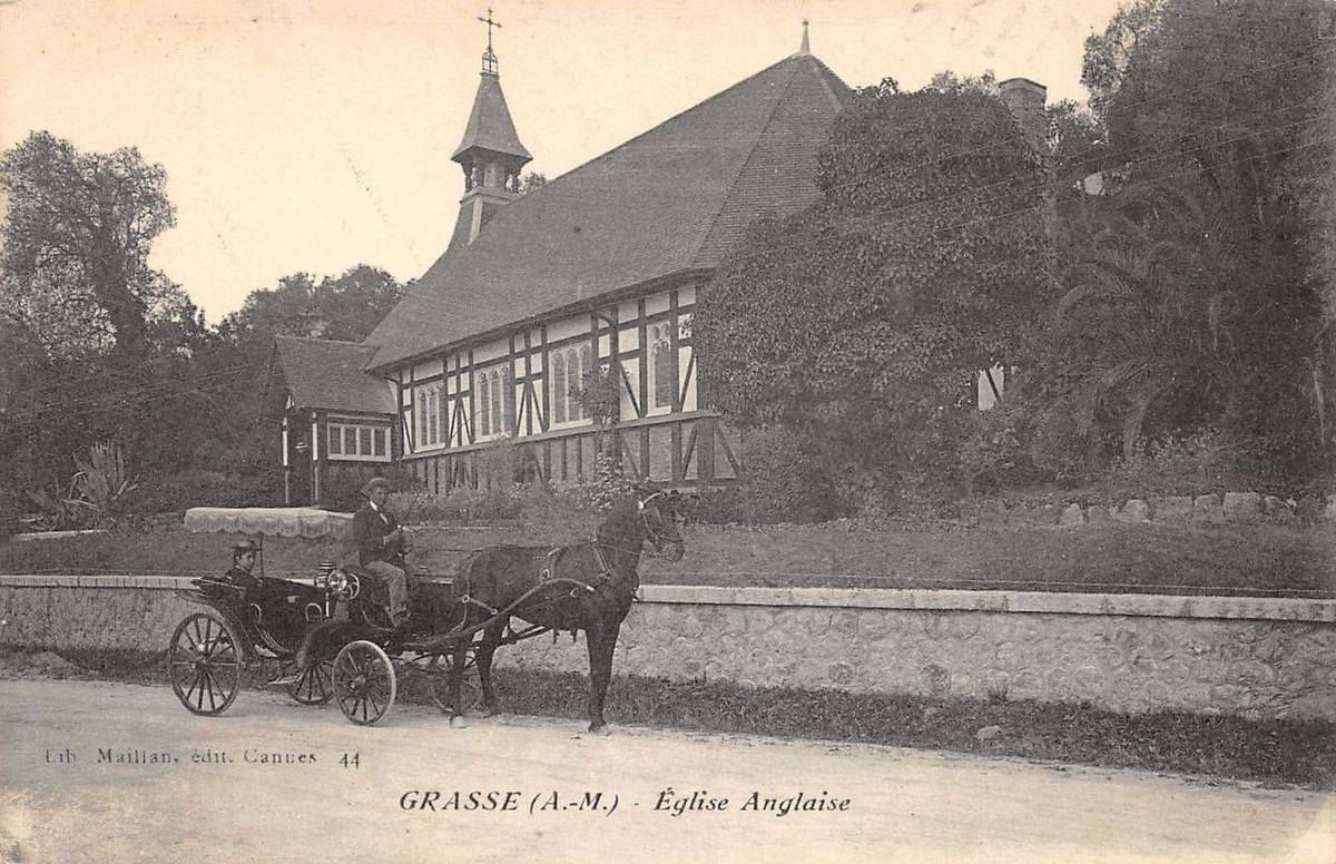 Postcard with the Church of St John the Evangelist in Grasse an…