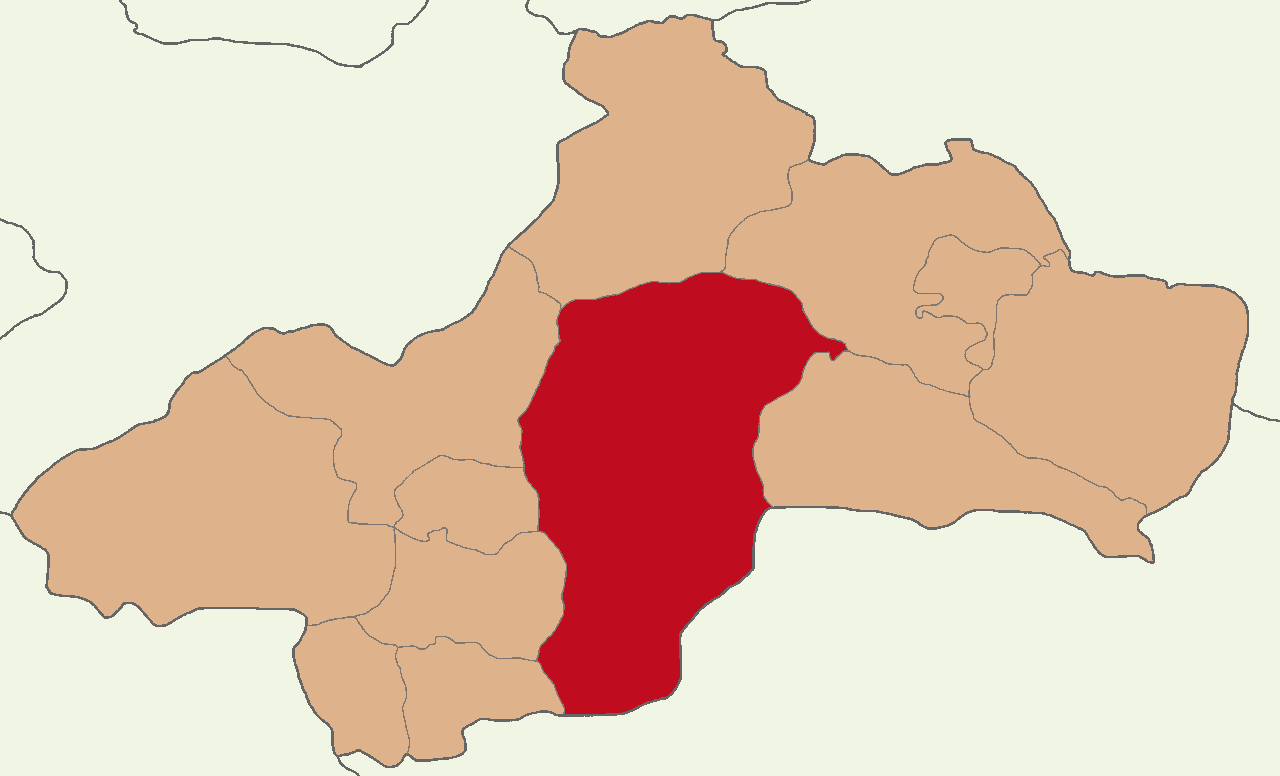 Tokat Merkez ilçesinin konumu